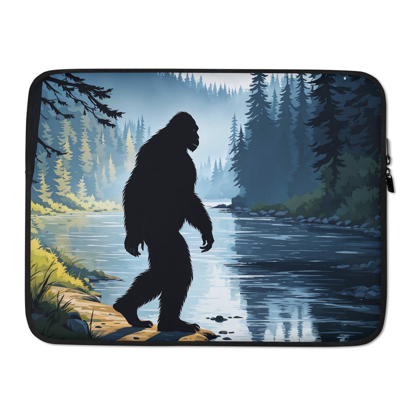 Bigfoot By The River Laptop Sleeve - Laptop Cases - Discovery Co.