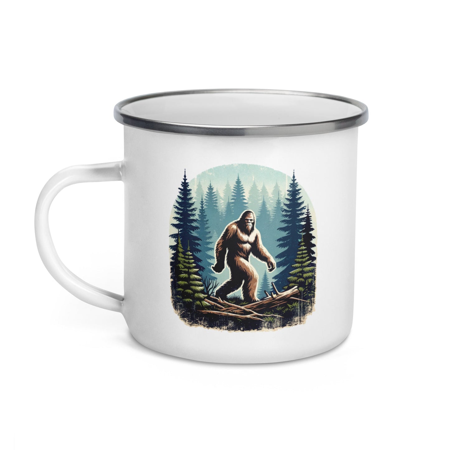 Bigfoot Forest Enamel Mug - Mugs - Discovery Co.