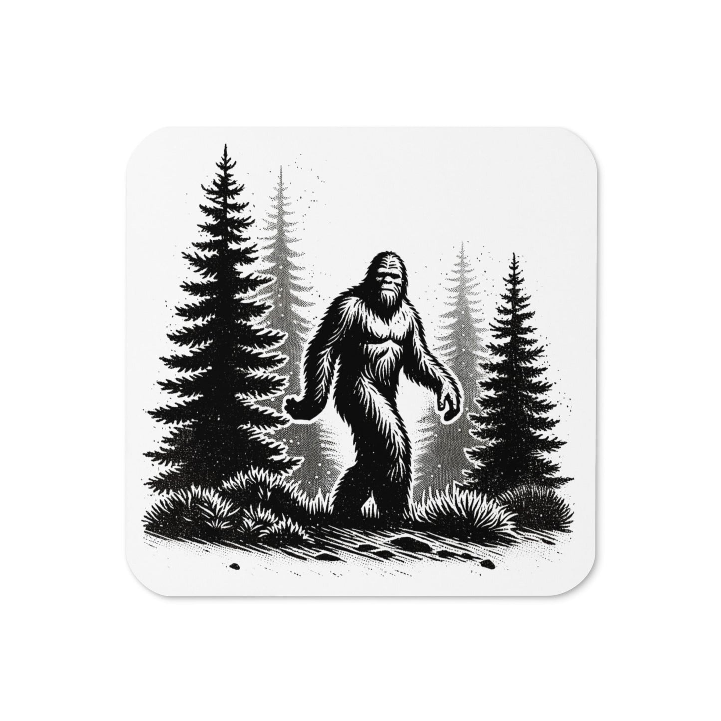 Bigfoot Forest II Cork - Back Coaster - Coasters - Discovery Co.
