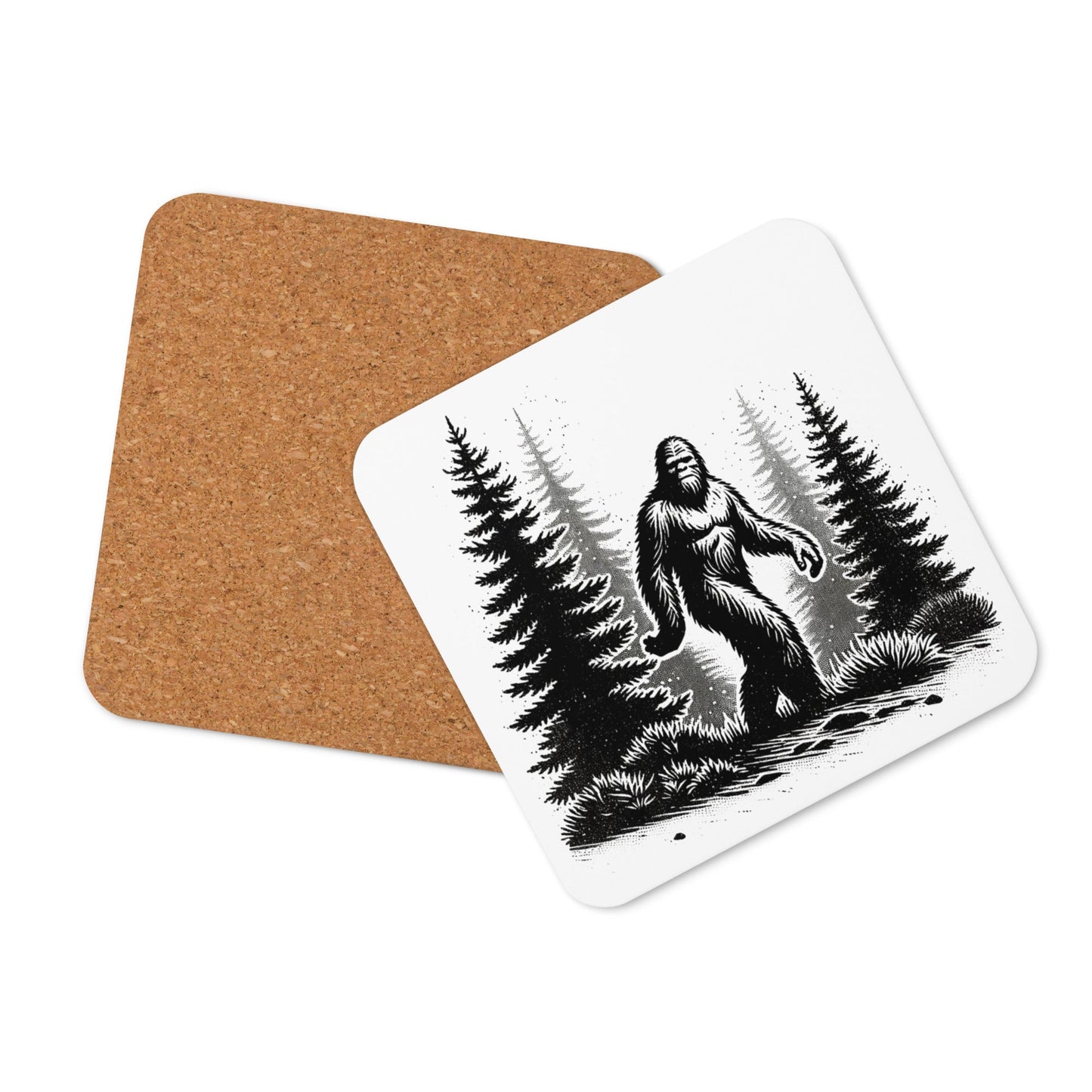 Bigfoot Forest II Cork - Back Coaster - Coasters - Discovery Co.