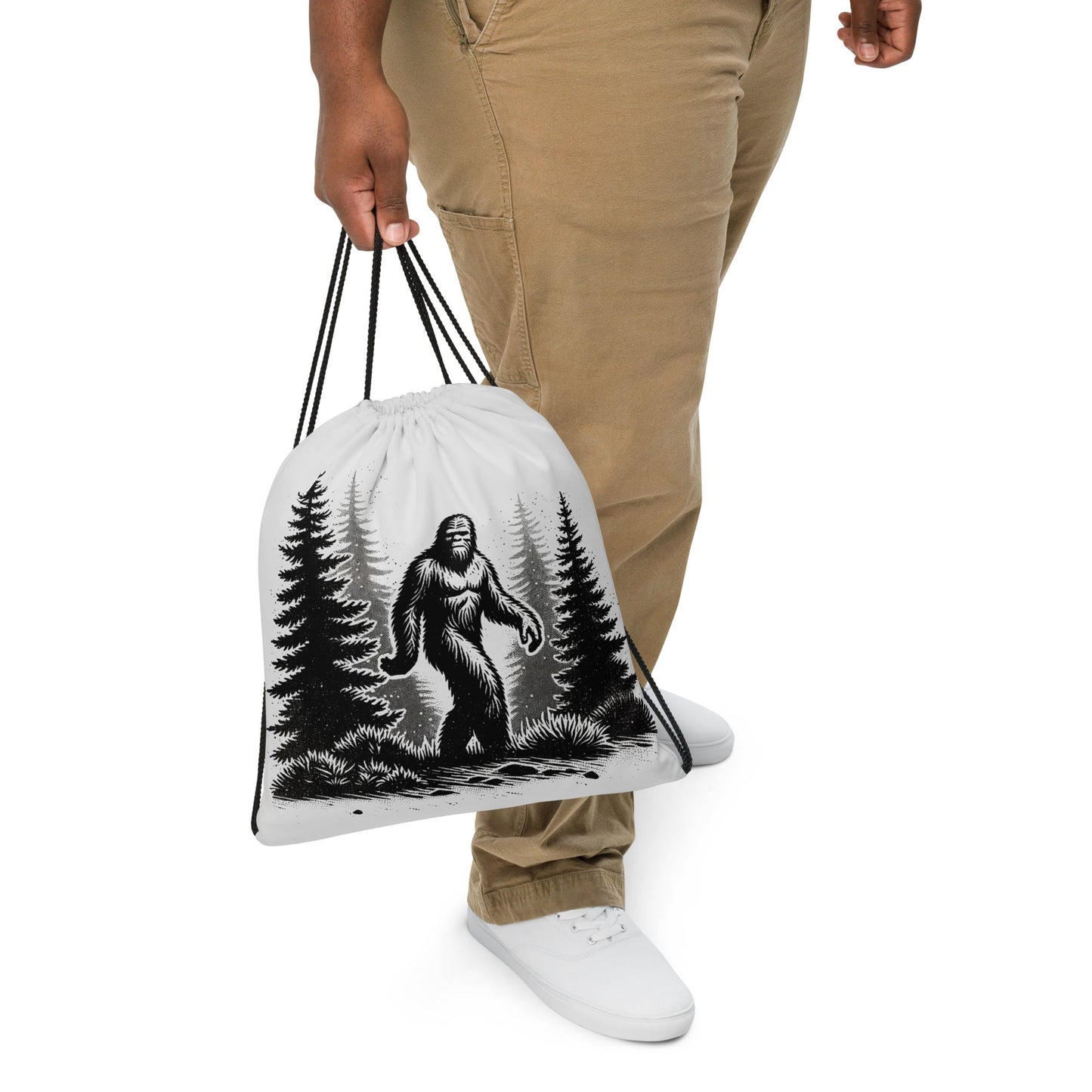 Bigfoot Forest II Drawstring Bag - Drawstring Bag - Discovery Co.