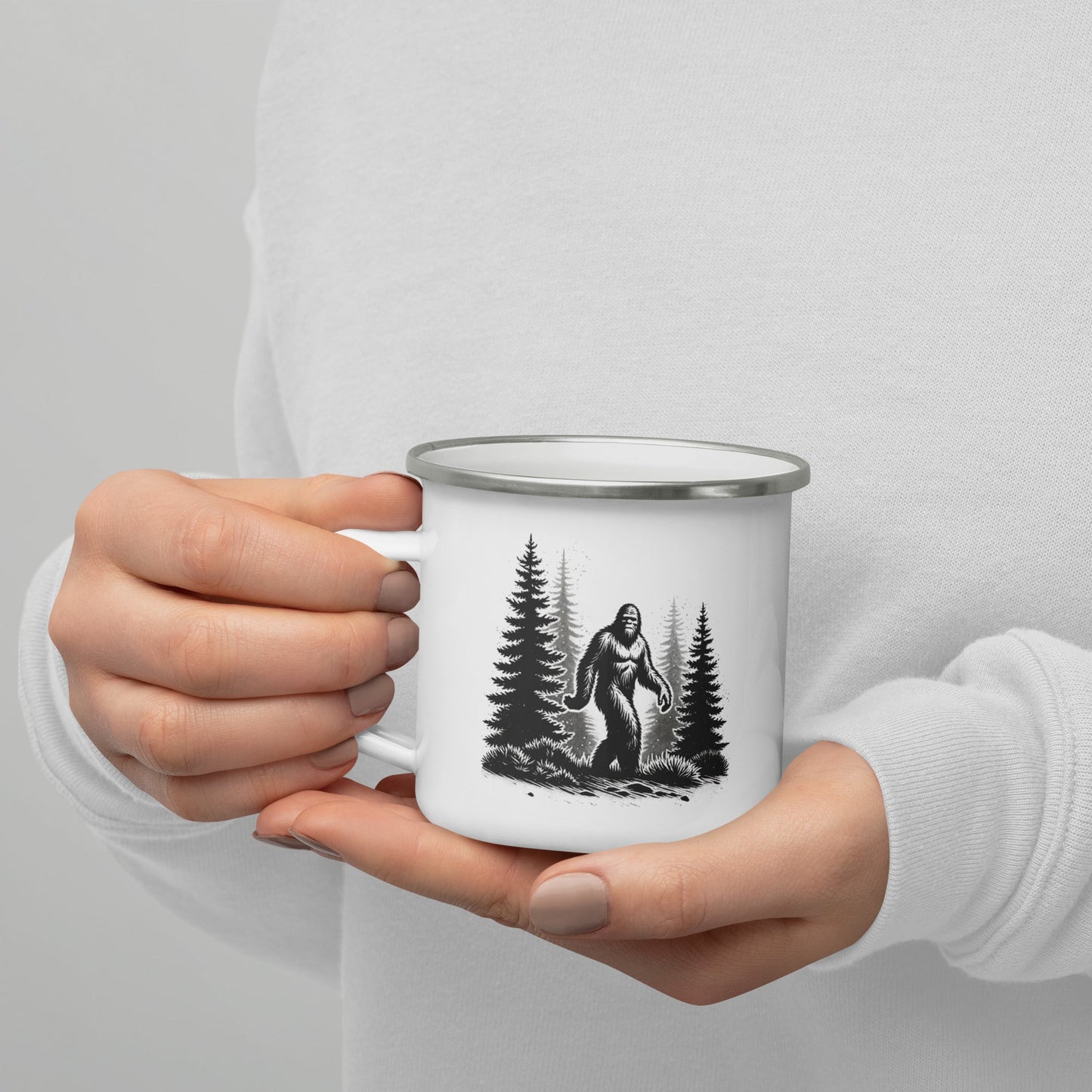 Bigfoot Forest II Enamel Mug - Mugs - Discovery Co.