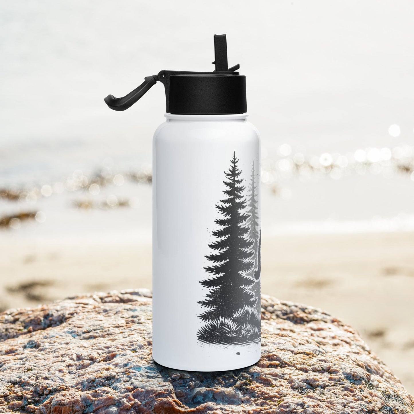 Bigfoot Forest II Stainless Steel Water Bottle With Straw Lid - Stainless Steel Water Bottle With Straw Lid - Discovery Co.