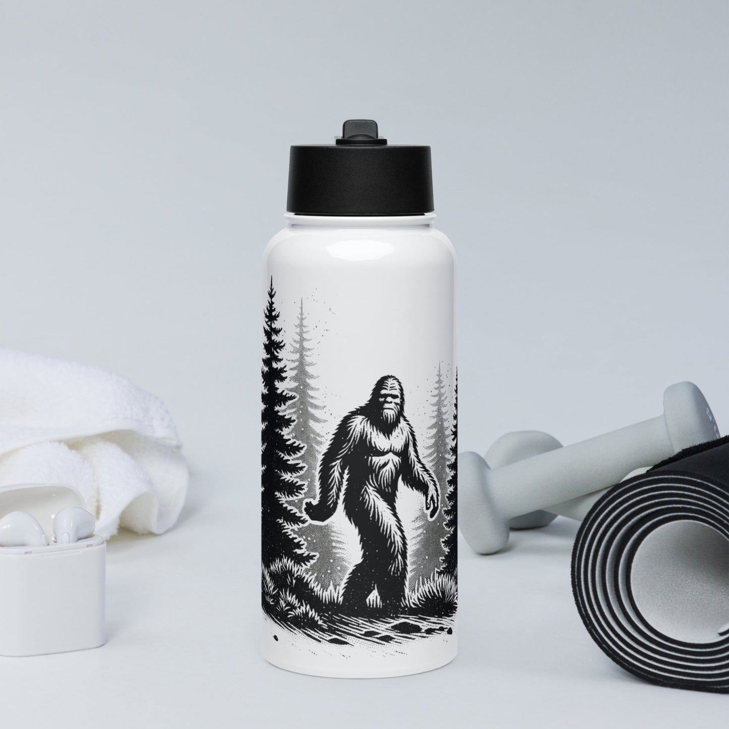 Bigfoot Forest II Stainless Steel Water Bottle With Straw Lid - Stainless Steel Water Bottle With Straw Lid - Discovery Co.