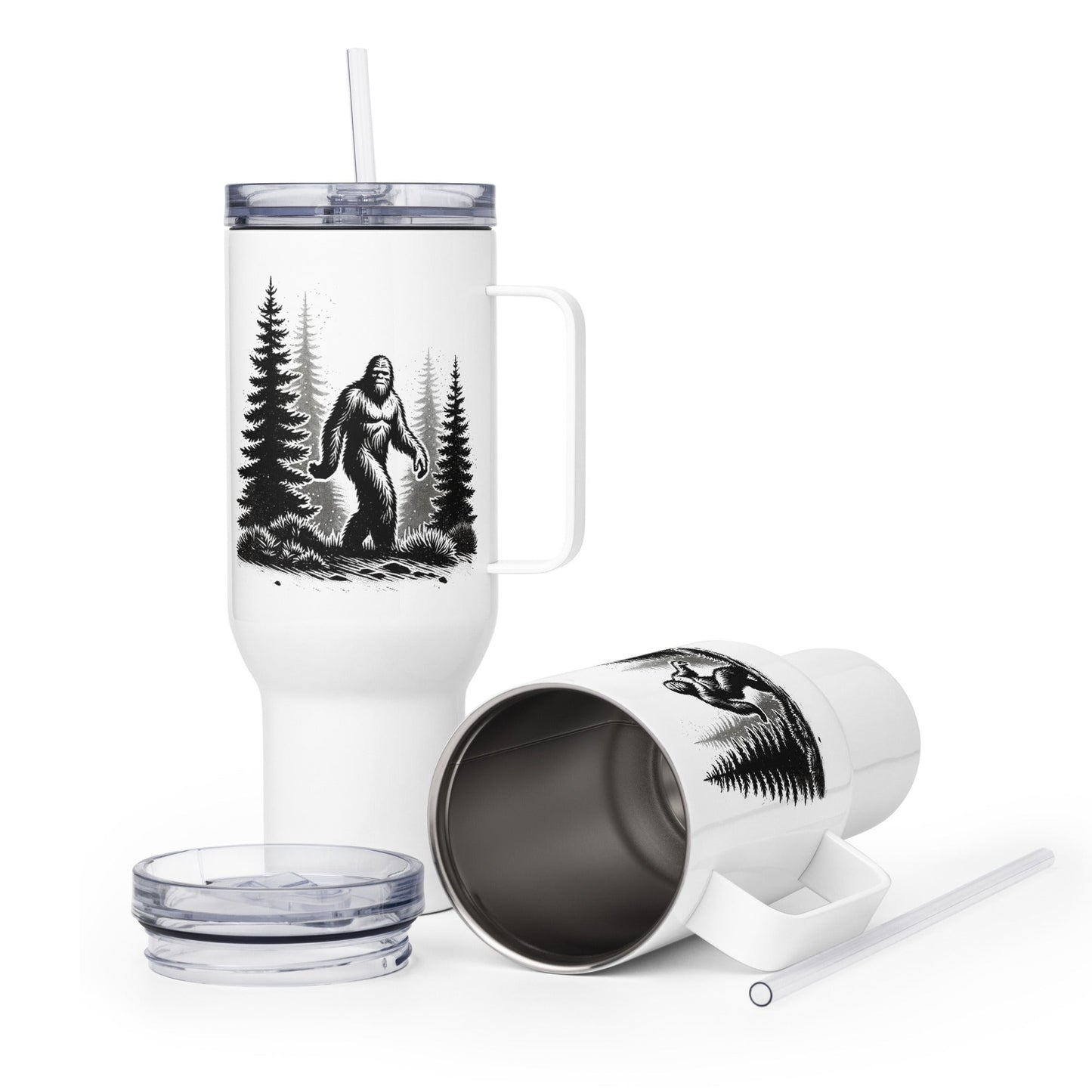 Bigfoot Forest II Travel Mug With Handle (25 oz and 40 oz) - Travel Mug - Discovery Co.