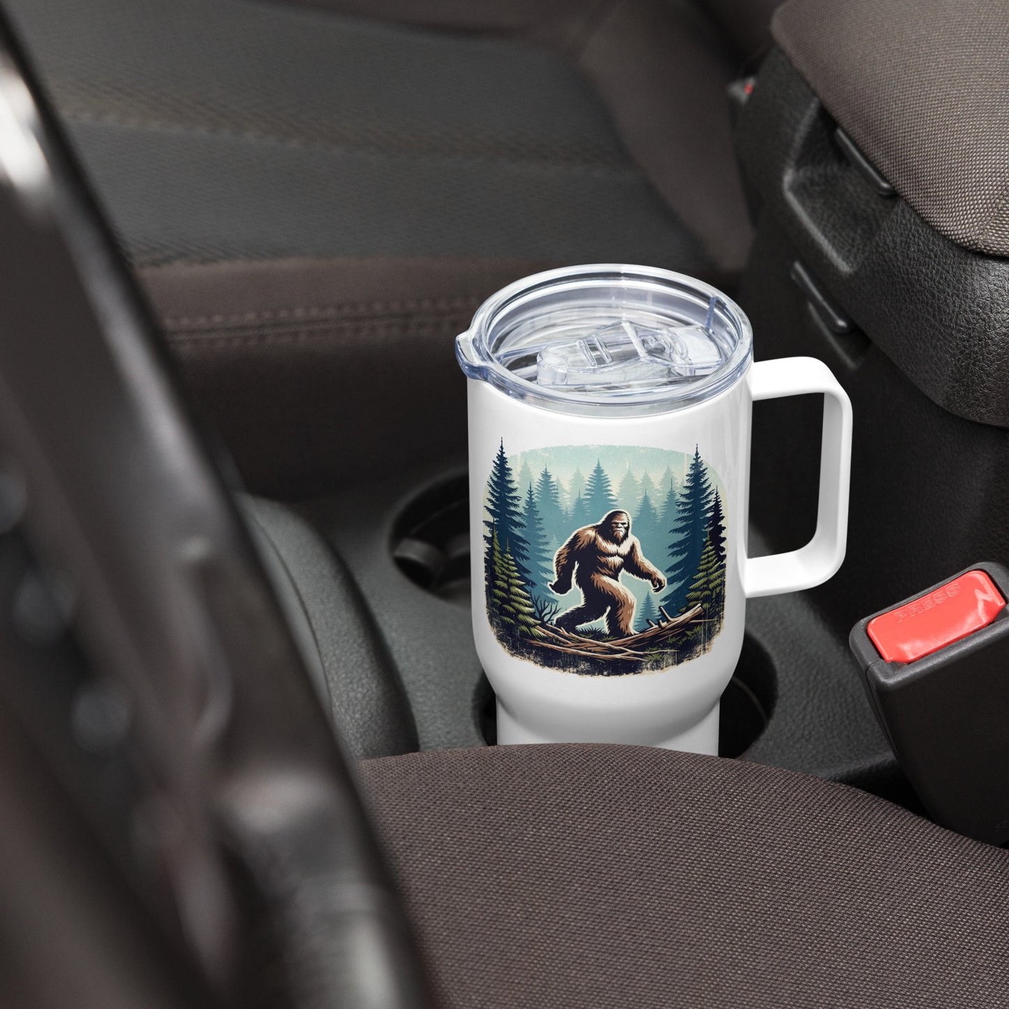 Bigfoot Forest Travel Mug With Handle (25 oz and 40 oz) - Travel Mug - Discovery Co.