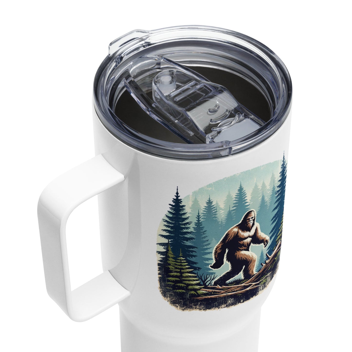 Bigfoot Forest Travel Mug With Handle (25 oz and 40 oz) - Travel Mug - Discovery Co.