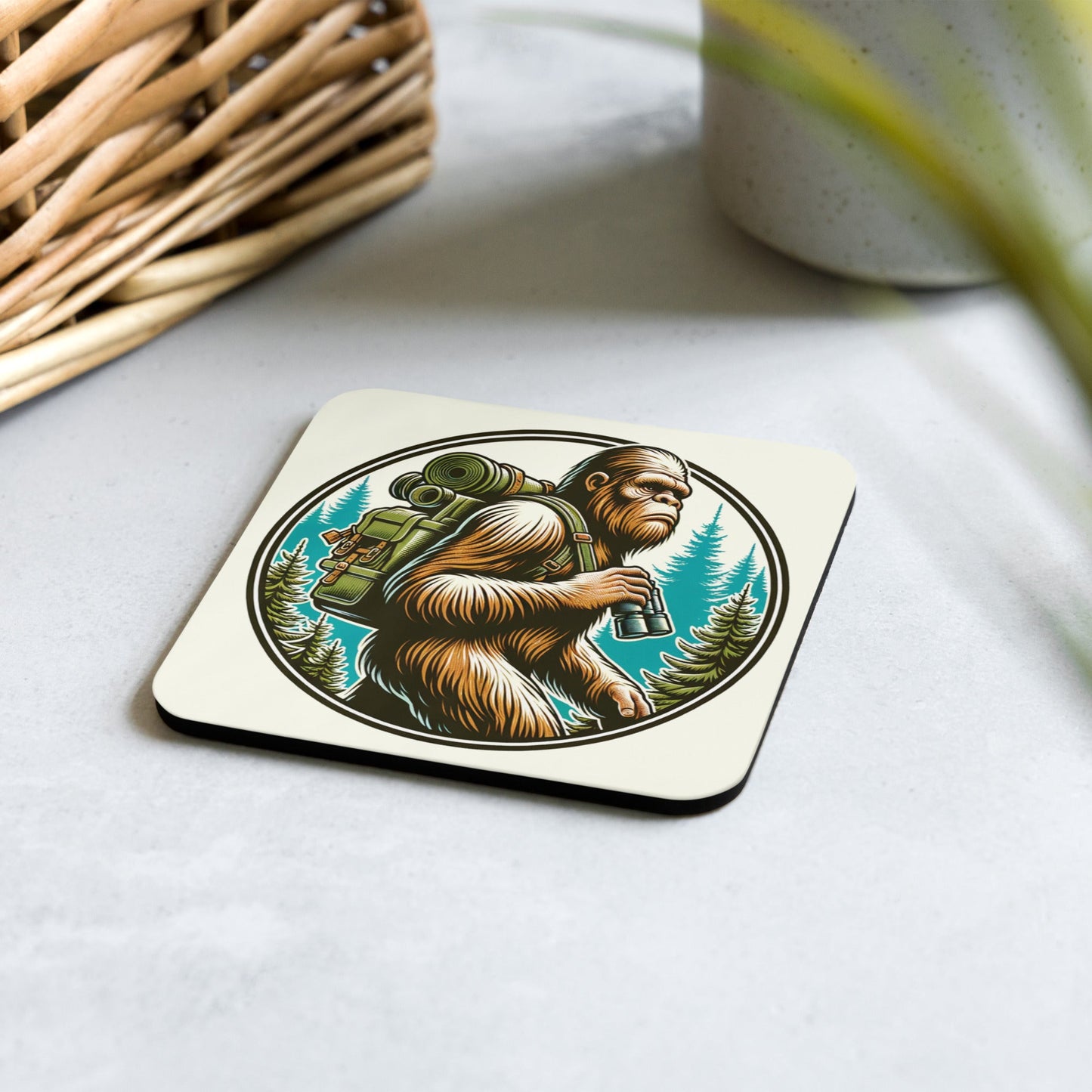 Bigfoot Hiking Cork - Back Coaster - Coasters - Discovery Co.