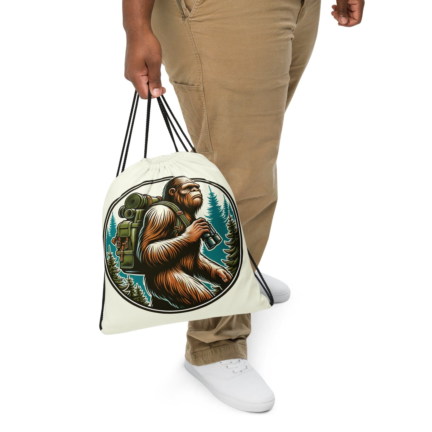 Bigfoot Hiking Drawstring Bag - Drawstring Bag - Discovery Co.