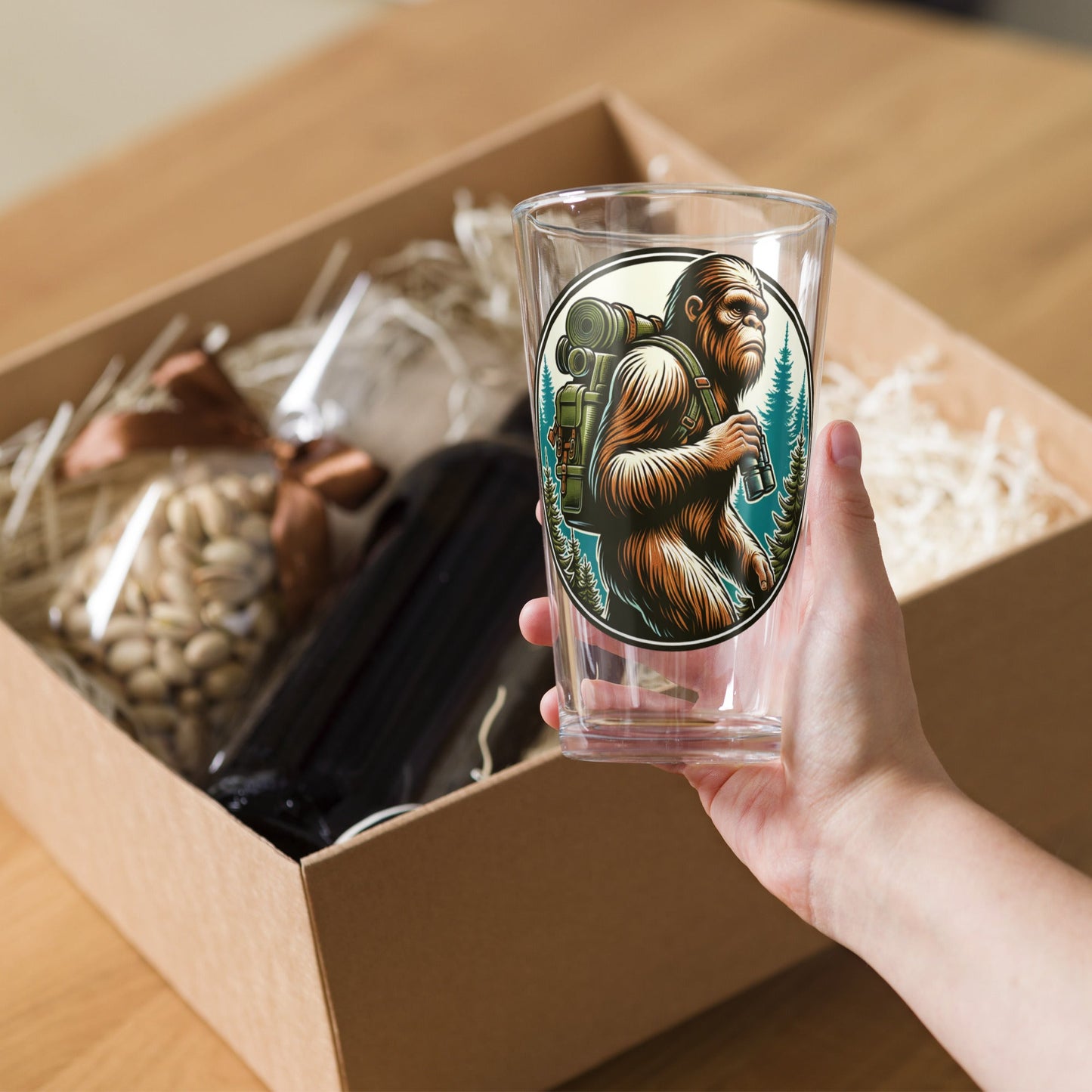 Bigfoot Hiking Pint Glass - Beer Glass - Discovery Co.