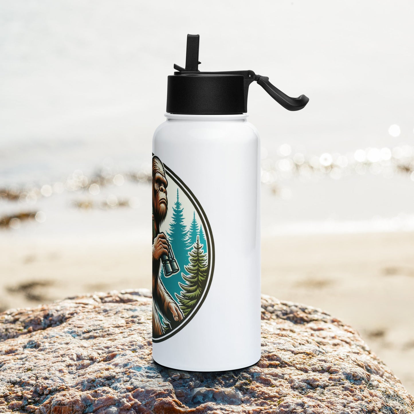 Bigfoot Hiking Stainless Steel Water Bottle With Straw Lid - Stainless Steel Water Bottle With Straw Lid - Discovery Co.
