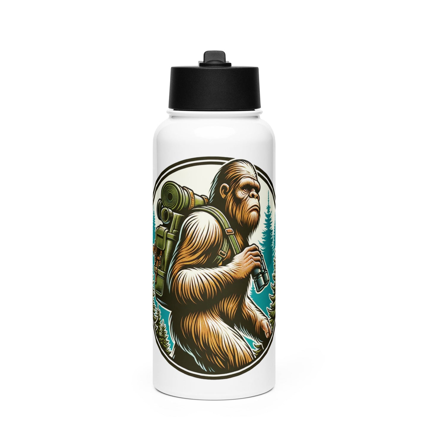 Bigfoot Hiking Stainless Steel Water Bottle With Straw Lid - Stainless Steel Water Bottle With Straw Lid - Discovery Co.