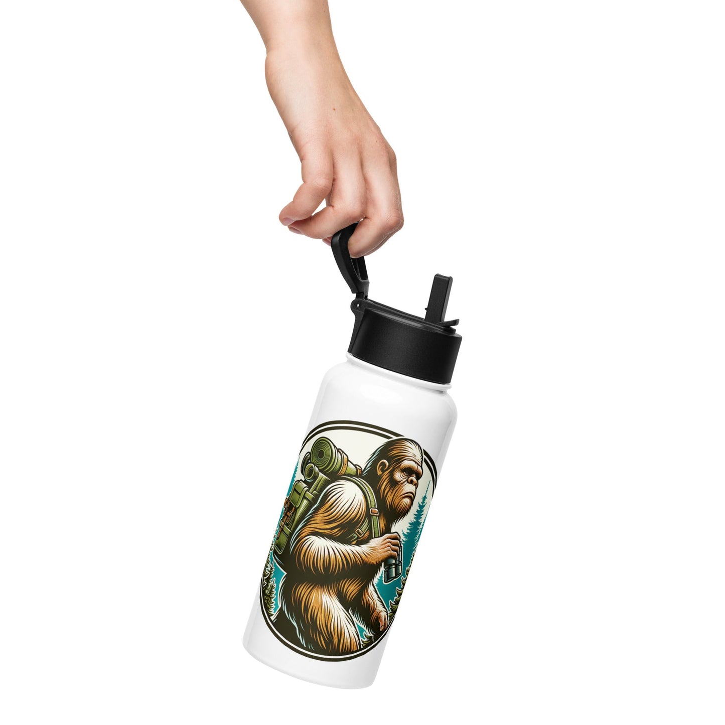 Bigfoot Hiking Stainless Steel Water Bottle With Straw Lid - Stainless Steel Water Bottle With Straw Lid - Discovery Co.