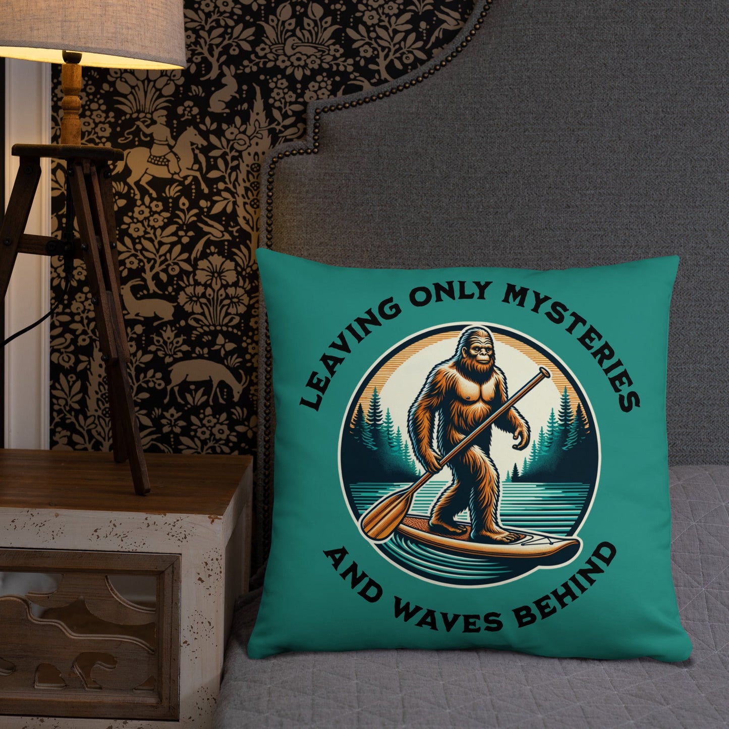 Bigfoot Paddle Boarding Basic Pillow - Pillows - Discovery Co.