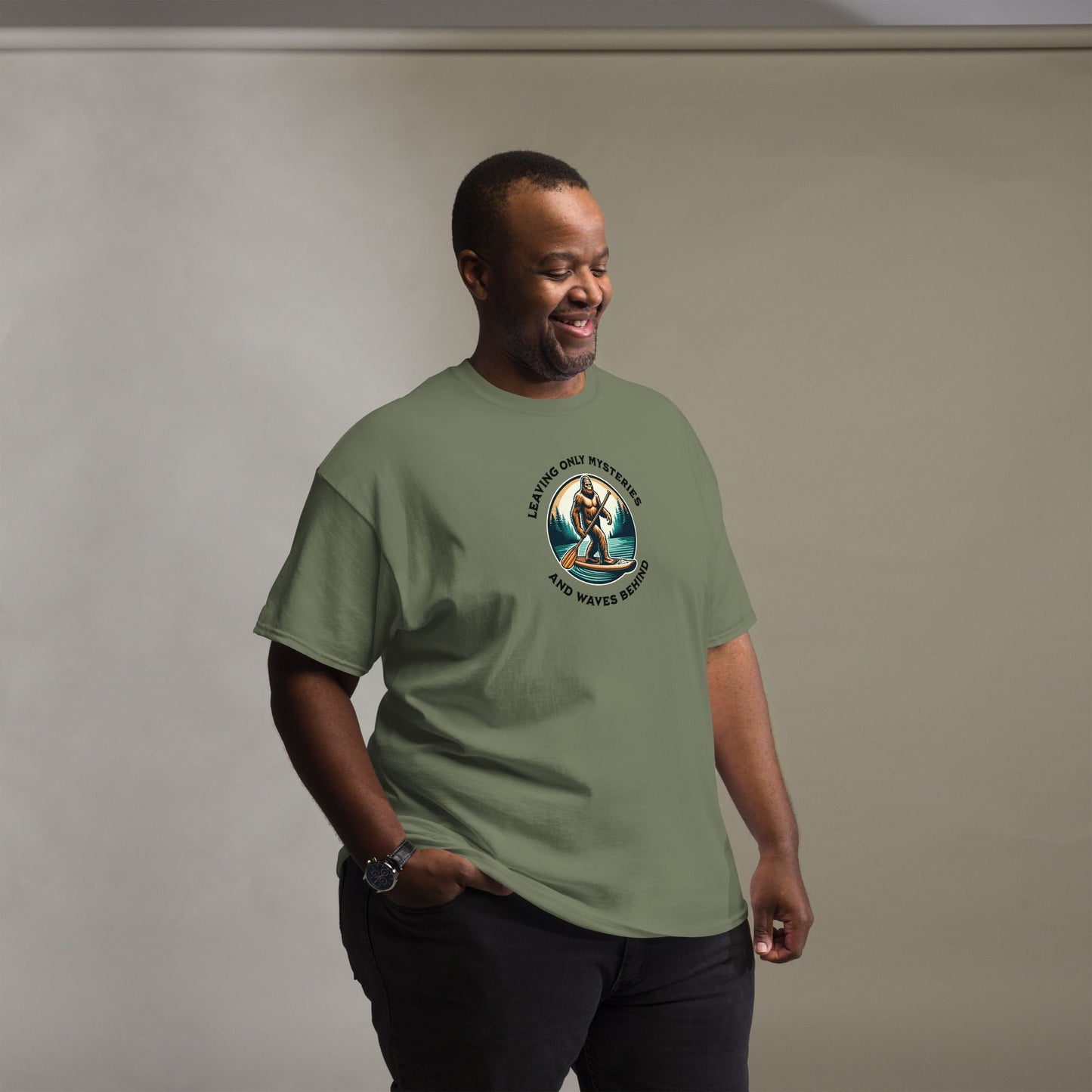 Bigfoot Paddle Boarding Men's (Unisex) Classic Tee - Men's Shirts - Discovery Co.