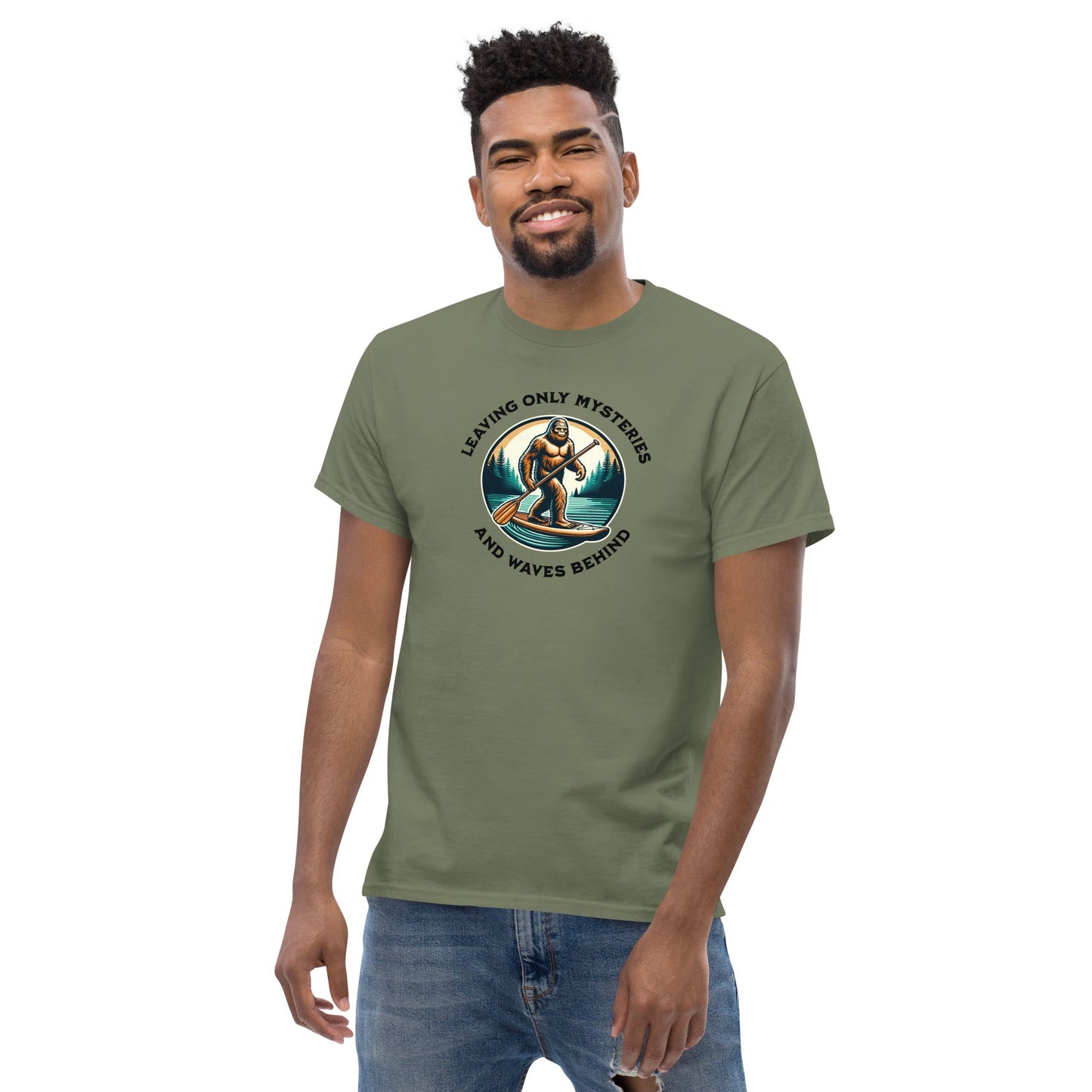 Bigfoot Paddle Boarding Men's (Unisex) Classic Tee - Men's Shirts - Discovery Co.