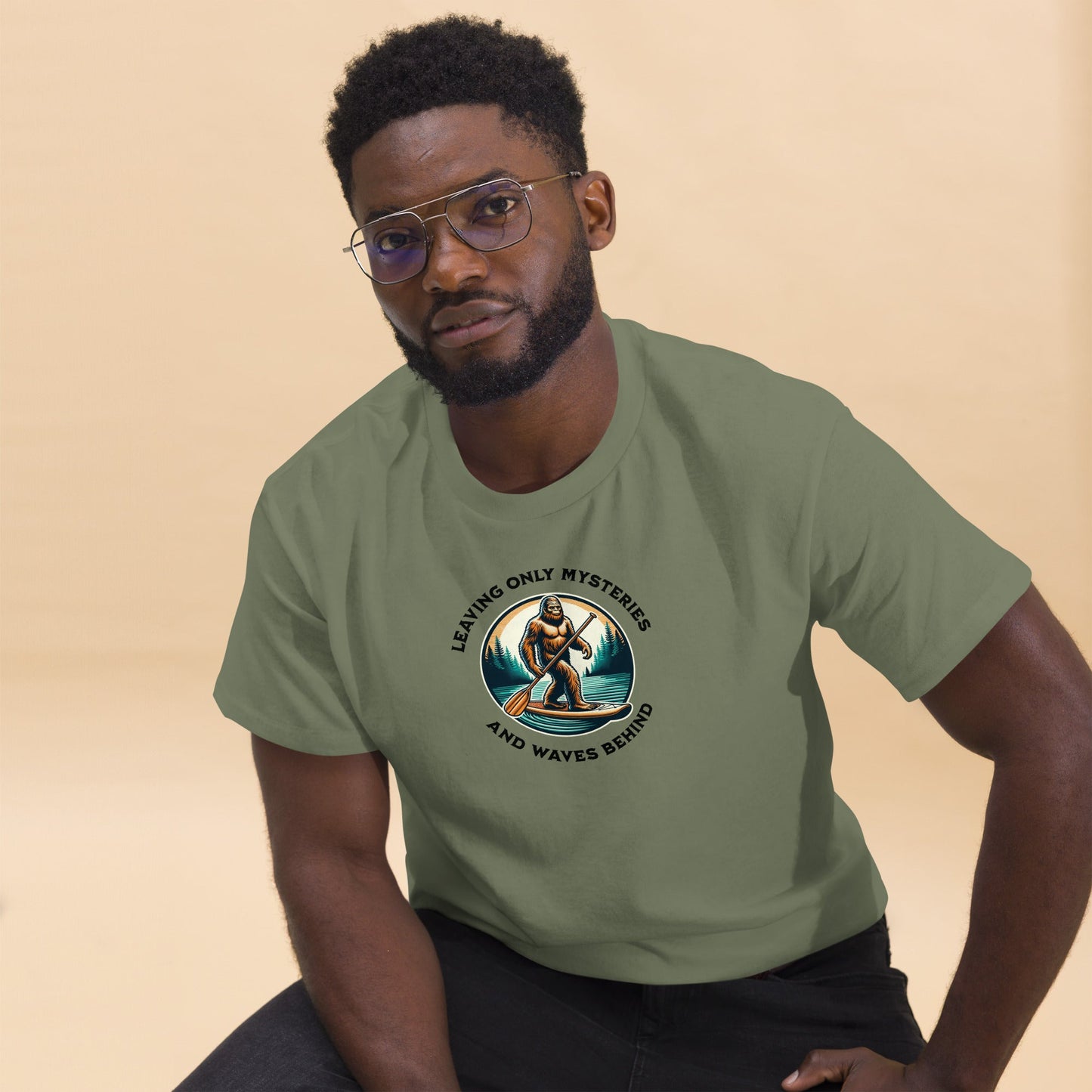 Bigfoot Paddle Boarding Men's (Unisex) Classic Tee - Men's Shirts - Discovery Co.