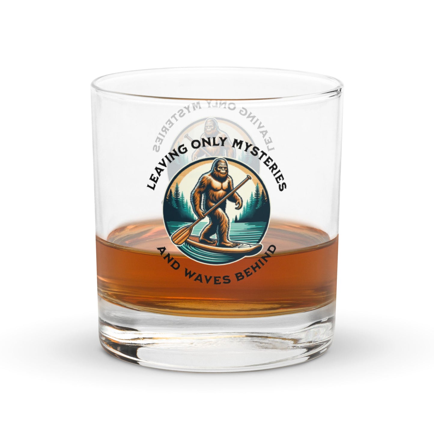 Bigfoot Paddle Boarding Rocks Glass - Rocks Glass - Discovery Co.