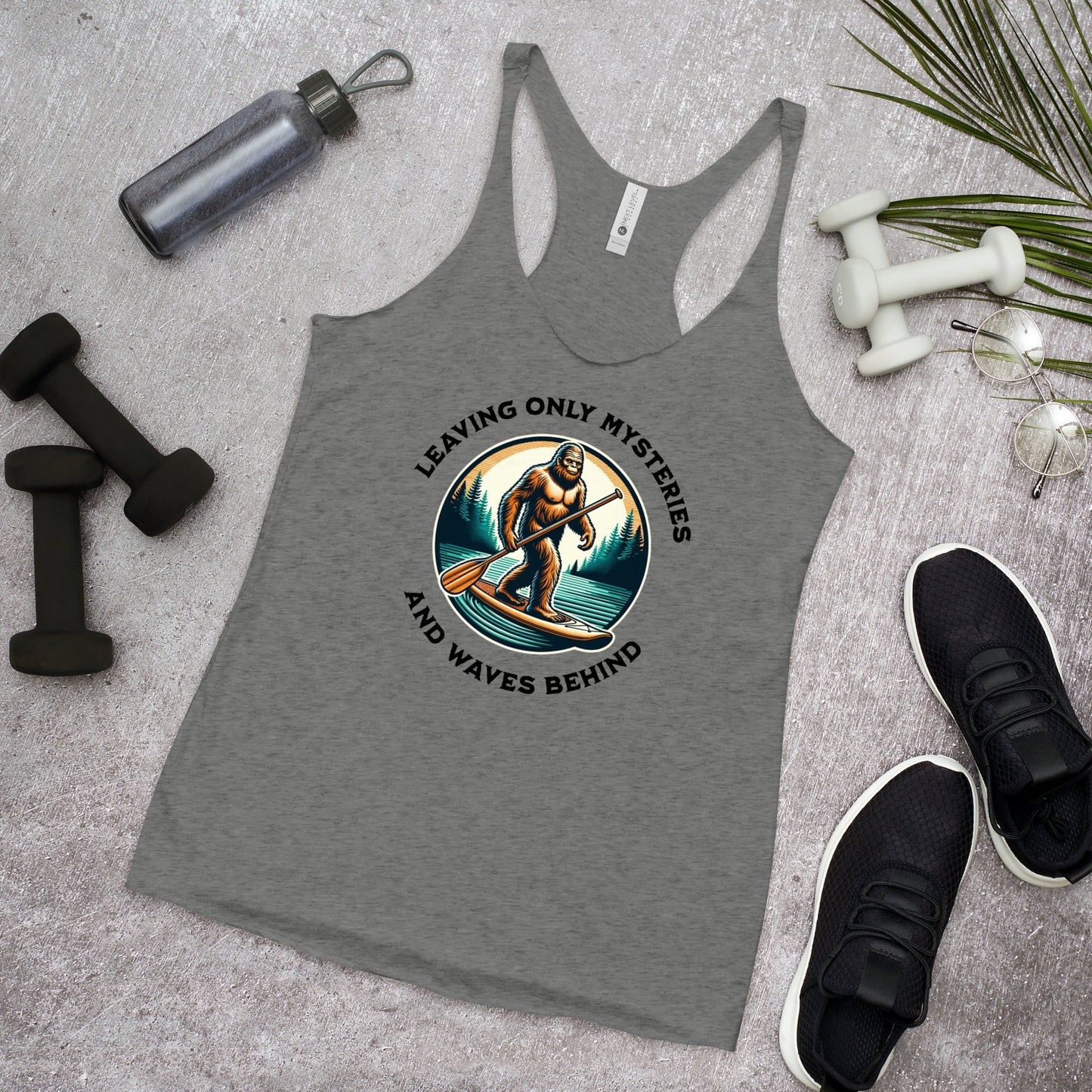 Bigfoot Paddle Boarding Women's Racerback Tank - Women's Shirts - Discovery Co.