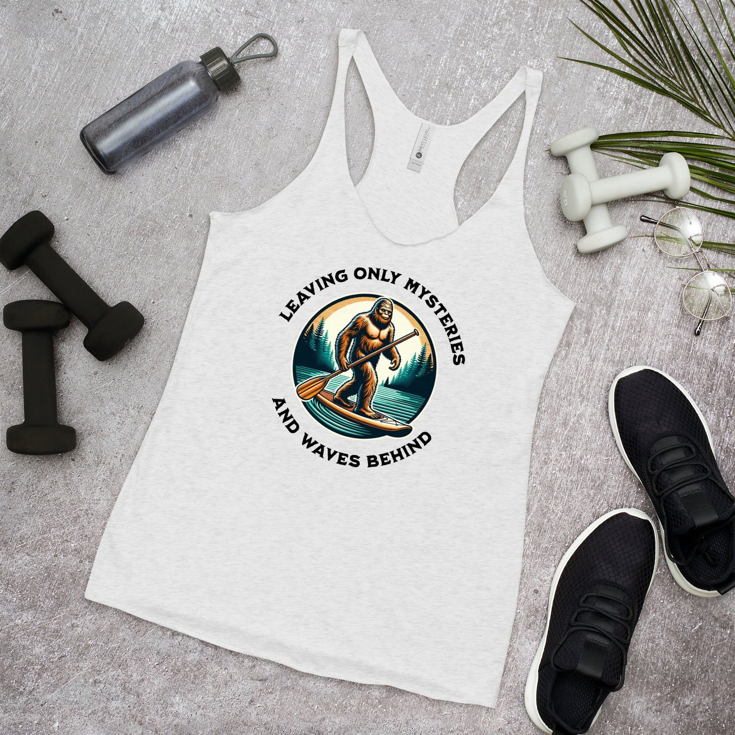 Bigfoot Paddle Boarding Women's Racerback Tank - Women's Shirts - Discovery Co.