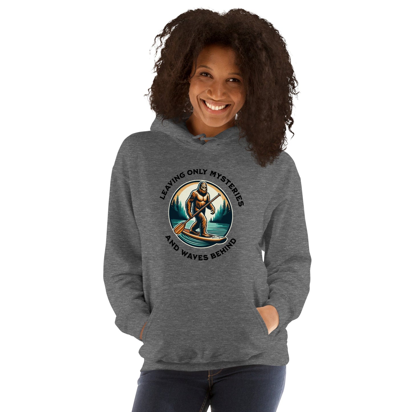 Bigfoot Paddle Boarding Women's (Unisex) Hoodie - Hoodies - Discovery Co.