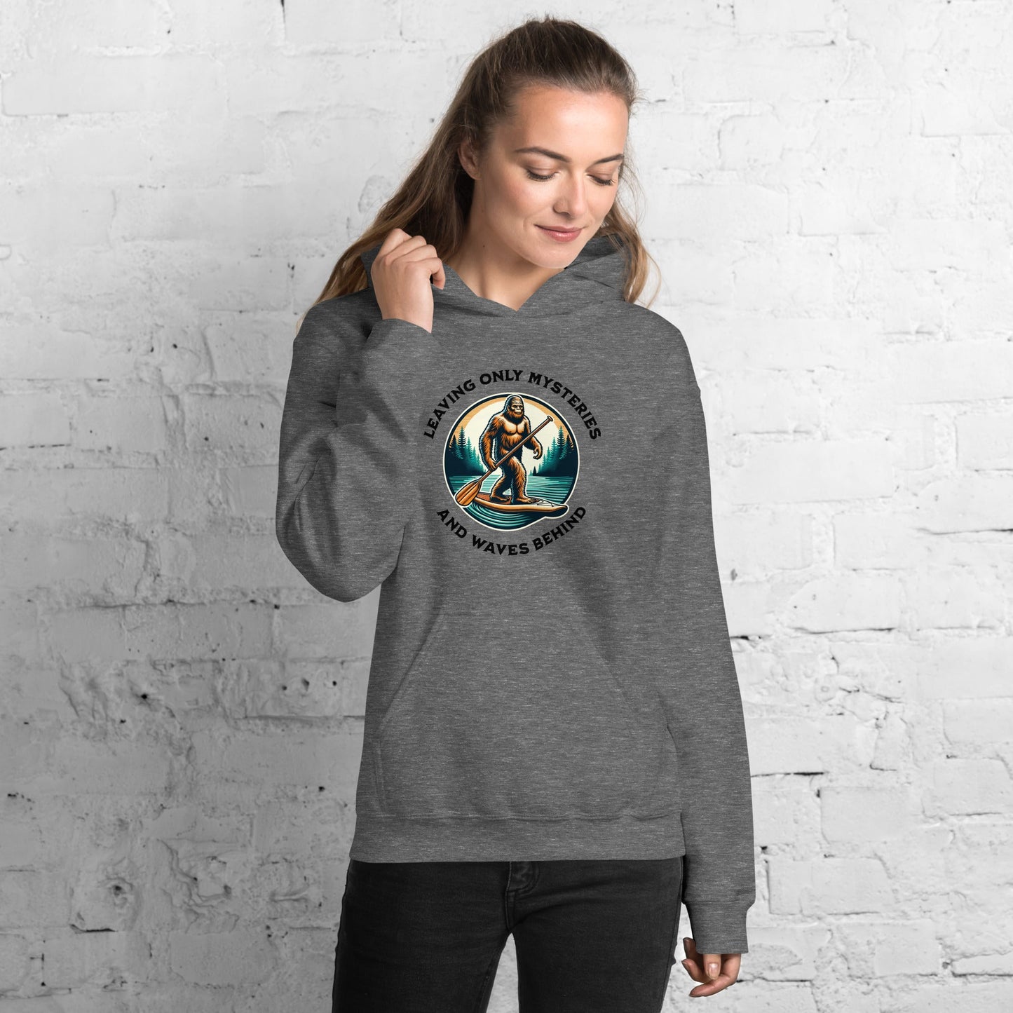 Bigfoot Paddle Boarding Women's (Unisex) Hoodie - Hoodies - Discovery Co.