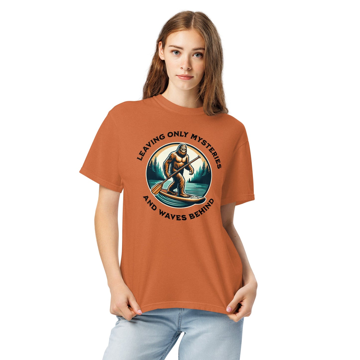 Bigfoot Paddle Boarding Women's (Unisex) Premium Tee - Women's Shirts - Discovery Co.