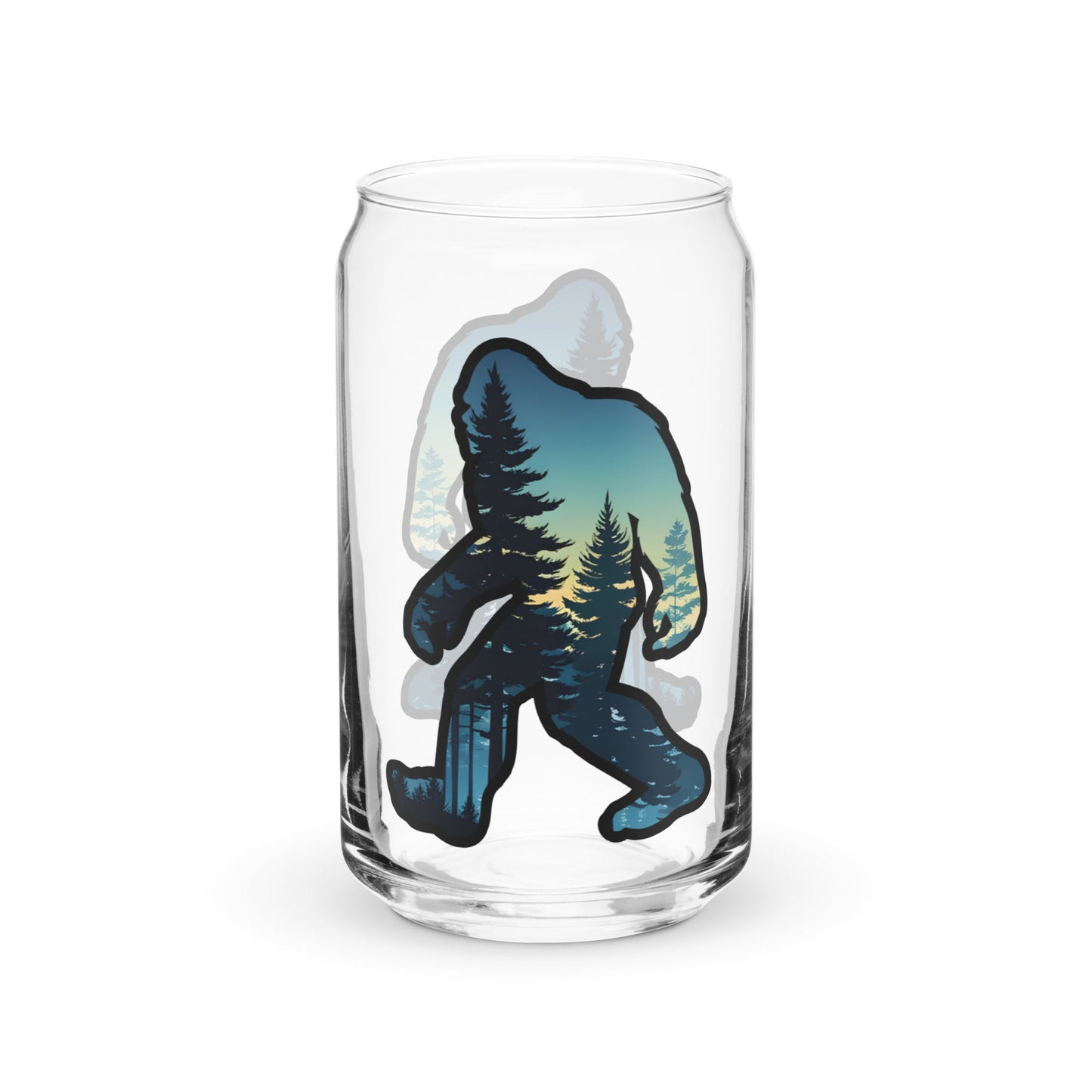 Bigfoot Sunset Forest Can - Shaped Glass - Can - Shaped Glass - Discovery Co.