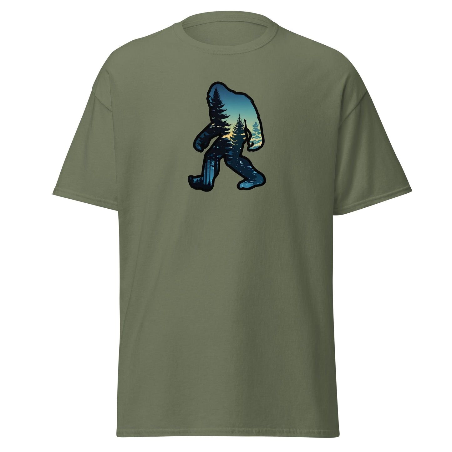 Bigfoot Sunset Forest Men's (Unisex) Classic Tee - Men's Shirts - Discovery Co.