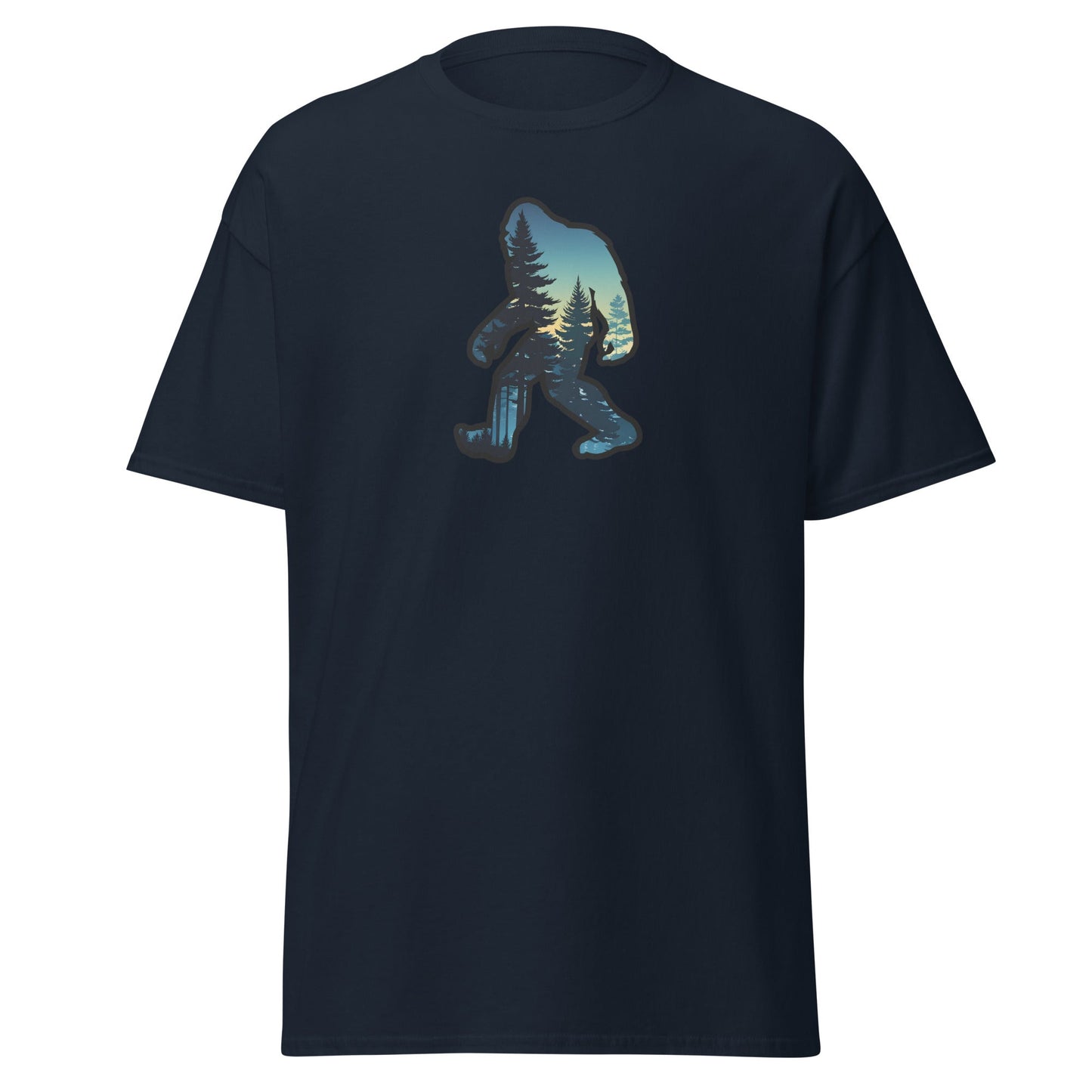 Bigfoot Sunset Forest Men's (Unisex) Classic Tee - Men's Shirts - Discovery Co.