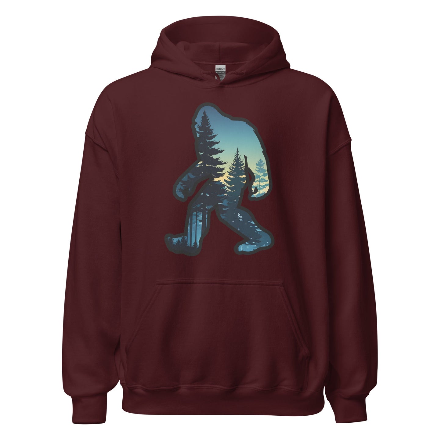 Bigfoot Sunset Forest Men's (Unisex) Hoodie - Hoodies - Discovery Co.
