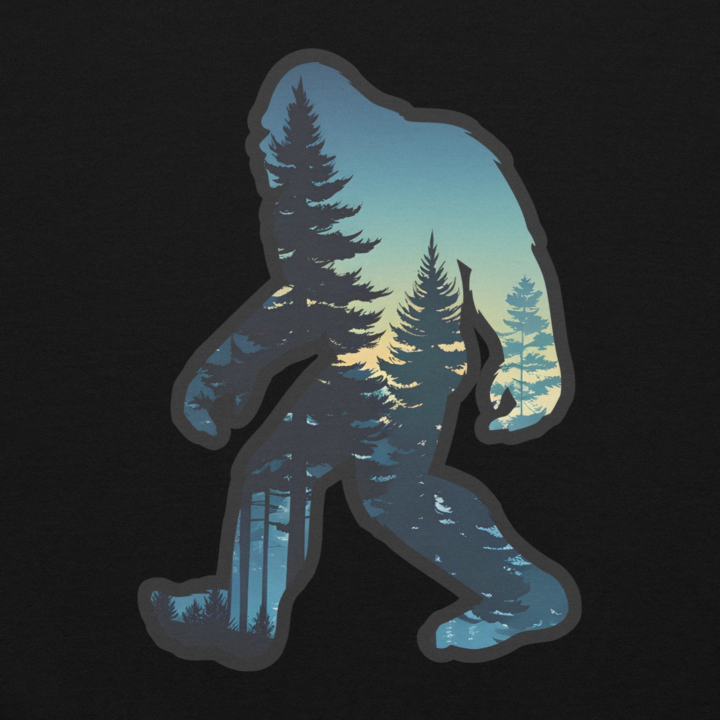 Bigfoot Sunset Forest Men's (Unisex) Hoodie - Hoodies - Discovery Co.