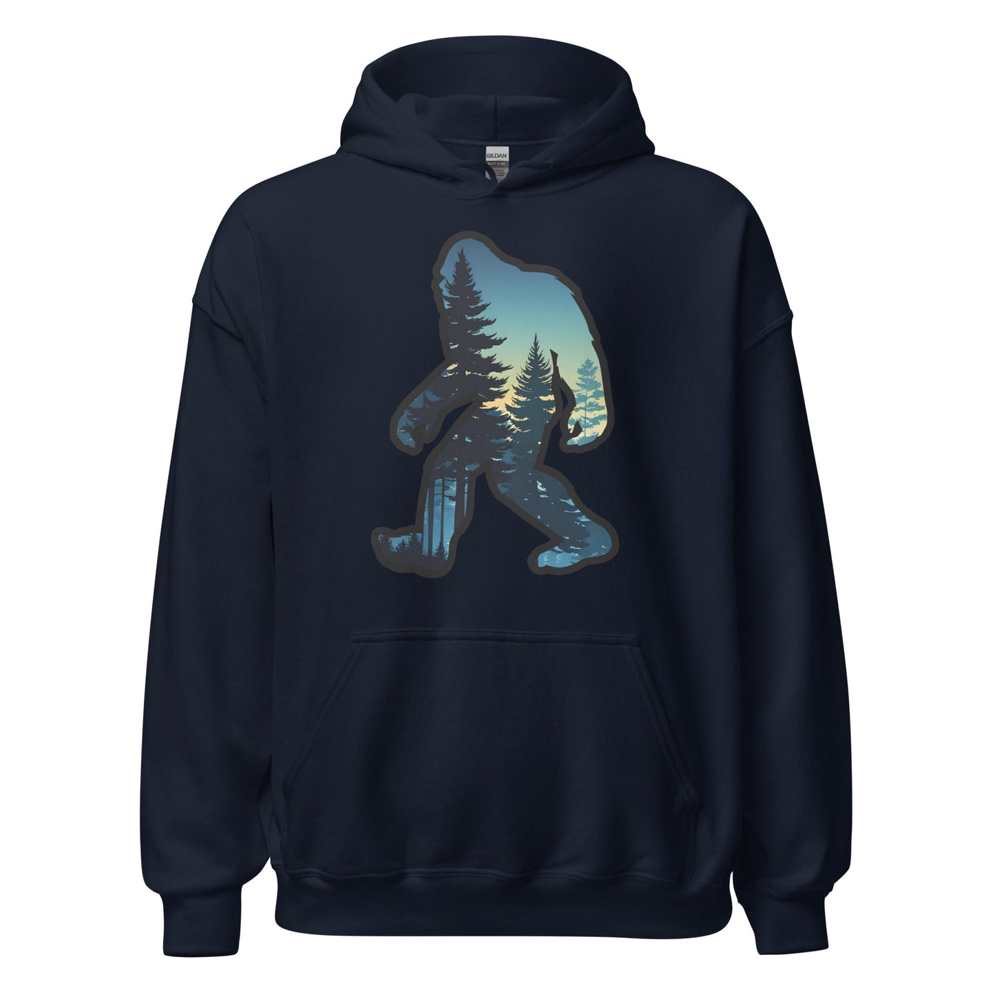 Bigfoot Sunset Forest Men's (Unisex) Hoodie - Hoodies - Discovery Co.