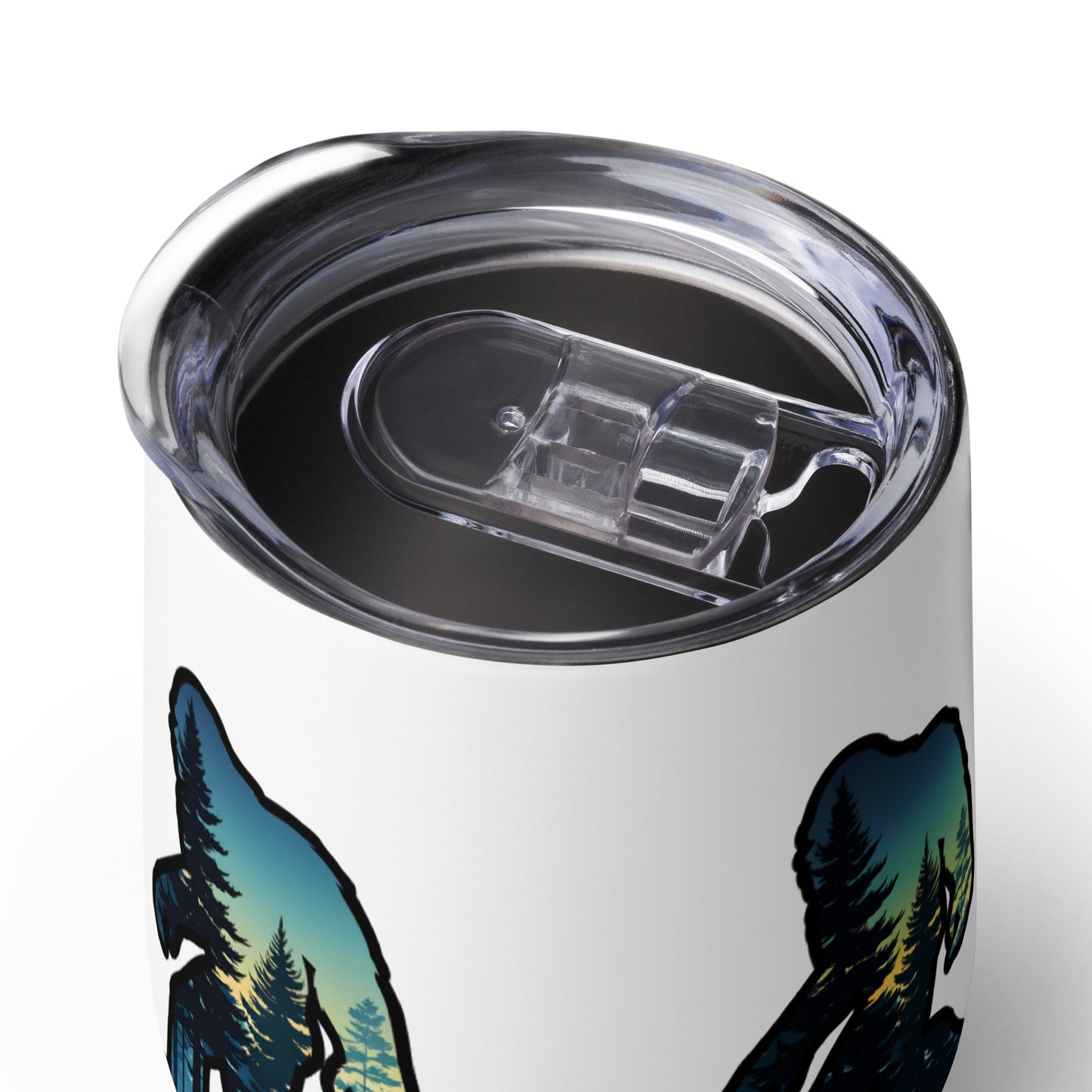 Bigfoot Sunset Forest Stainless Steel Wine Tumbler - Steel Tumbler - Discovery Co.