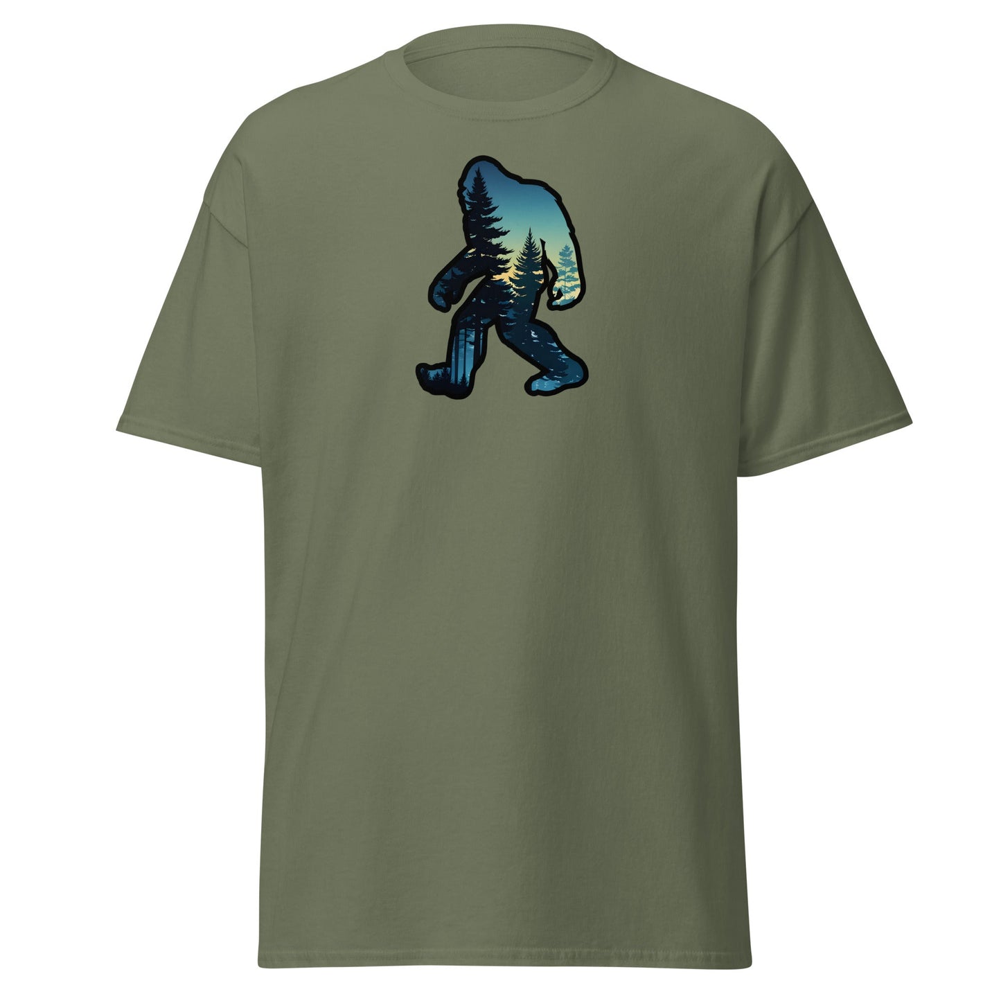Bigfoot Sunset Forest Women's (Unisex) Classic Tee - Women's Shirts - Discovery Co.