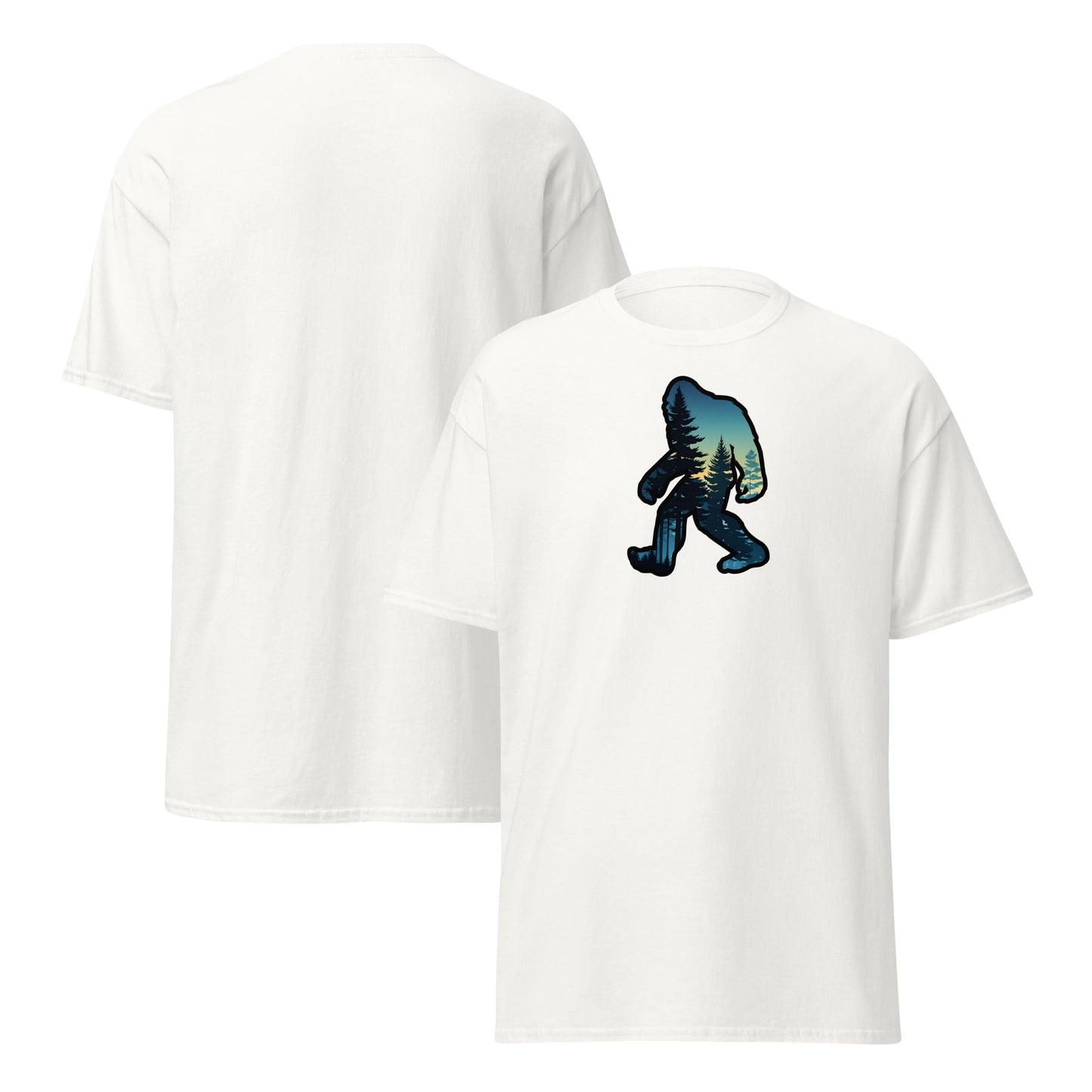 Bigfoot Sunset Forest Women's (Unisex) Classic Tee - Women's Shirts - Discovery Co.