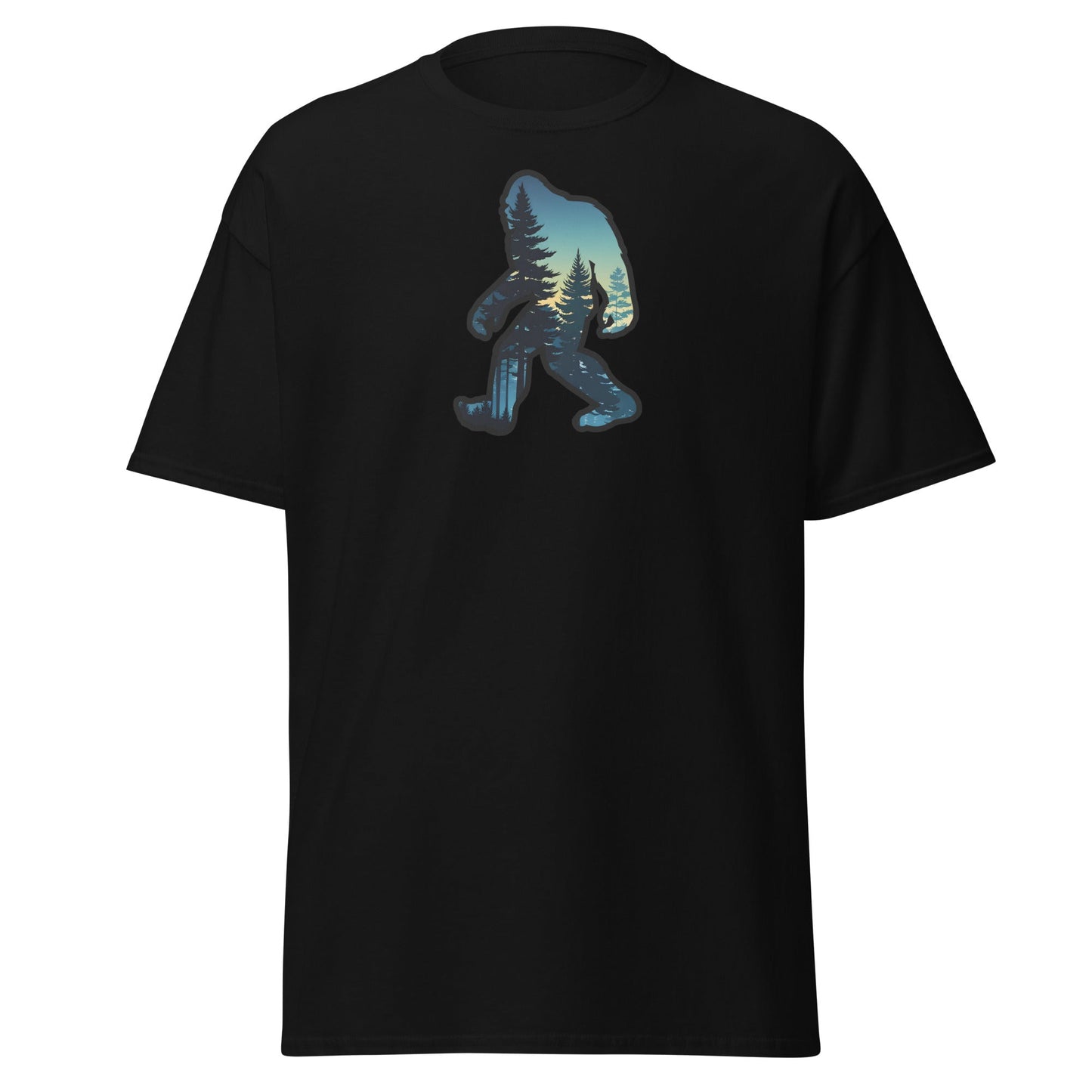 Bigfoot Sunset Forest Women's (Unisex) Classic Tee - Women's Shirts - Discovery Co.