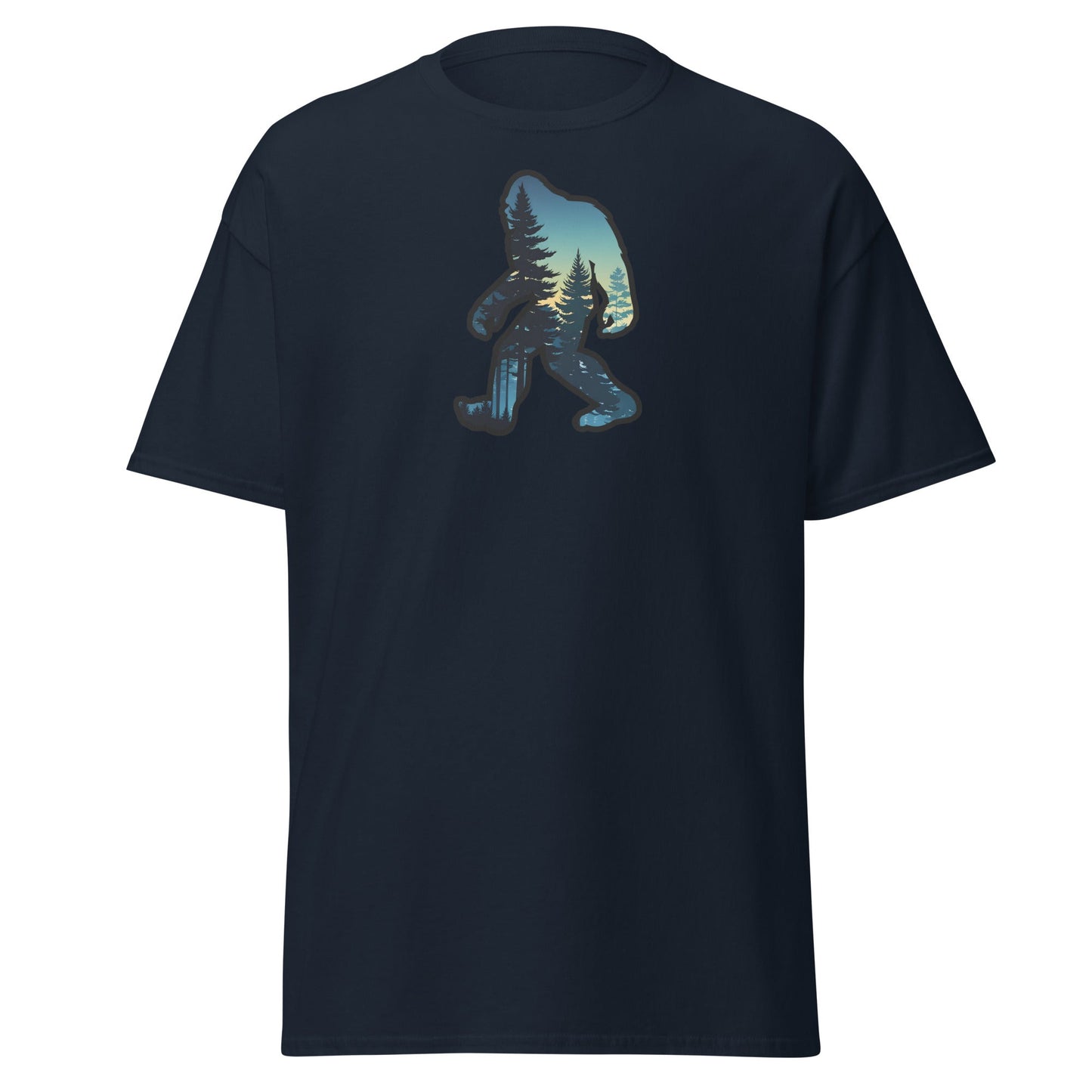 Bigfoot Sunset Forest Women's (Unisex) Classic Tee - Women's Shirts - Discovery Co.