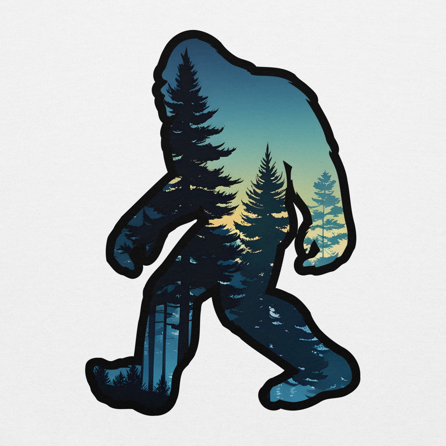 Bigfoot Sunset Forest Women's (Unisex) Hoodie - Hoodies - Discovery Co.