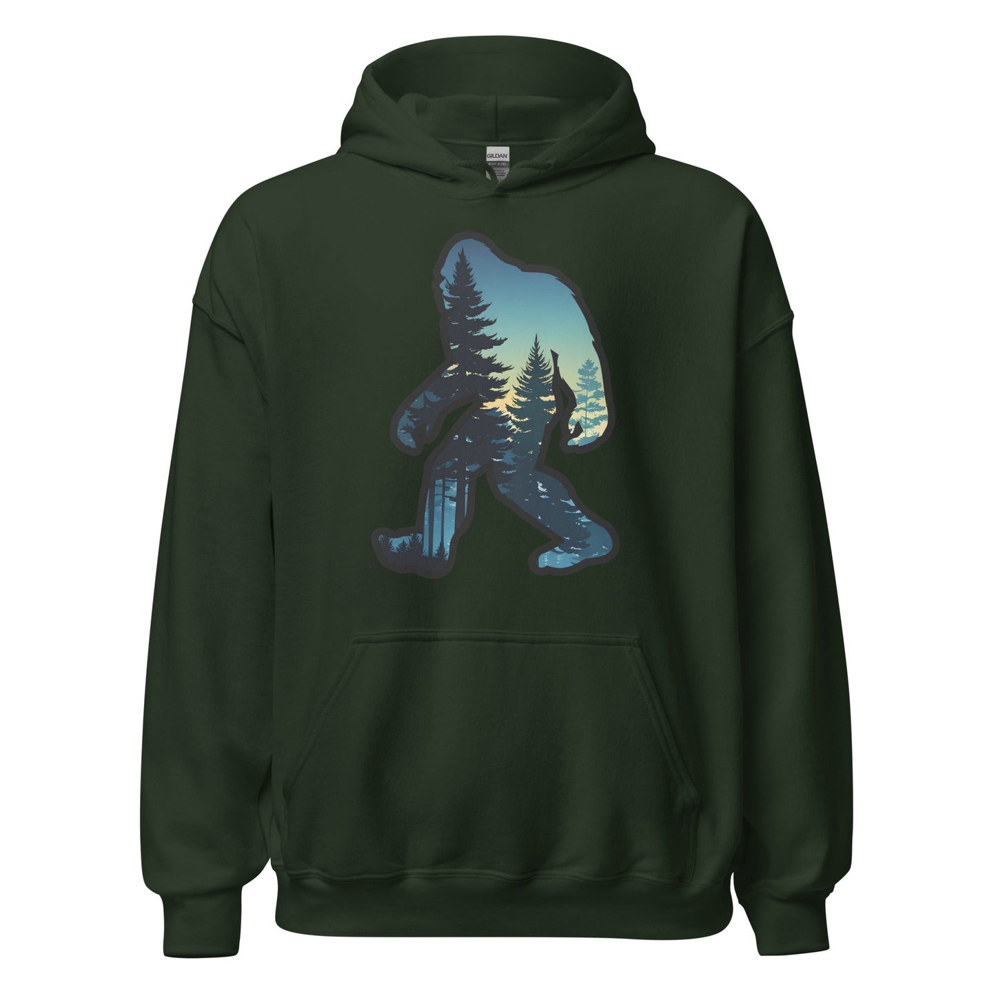 Bigfoot Sunset Forest Women's (Unisex) Hoodie - Hoodies - Discovery Co.