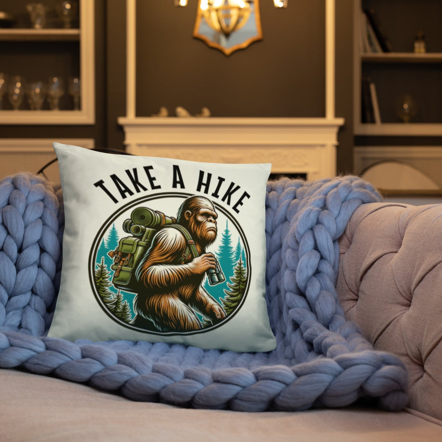 Bigfoot Take A Hike Basic Pillow - Pillows - Discovery Co.