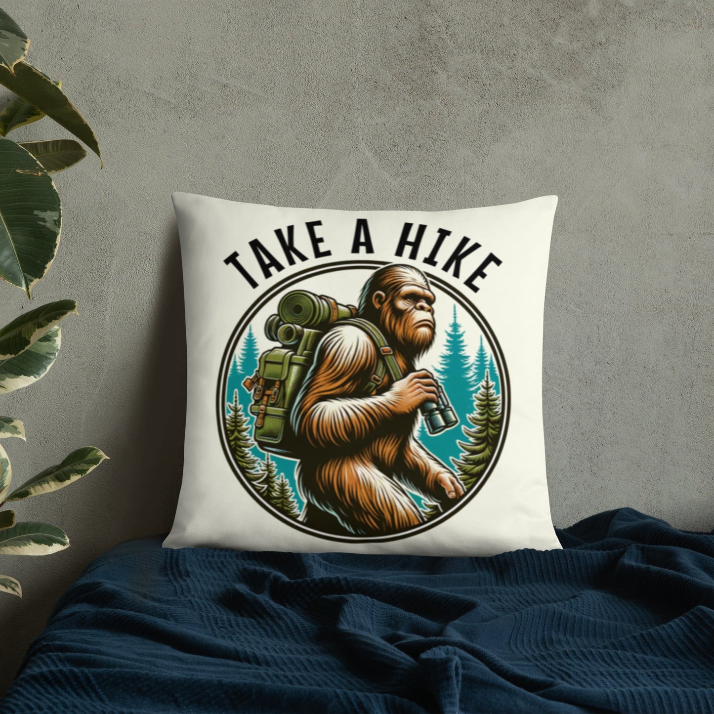 Bigfoot Take A Hike Basic Pillow - Pillows - Discovery Co.