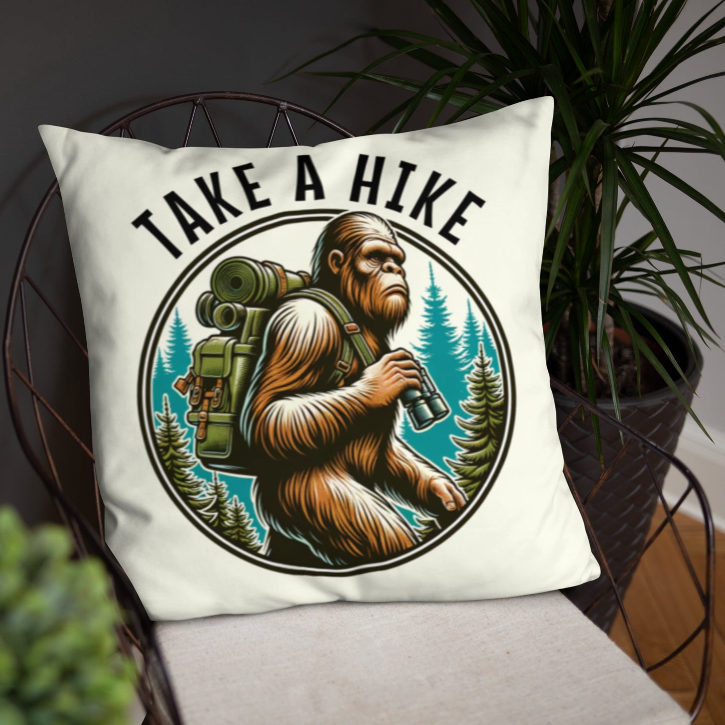 Bigfoot Take A Hike Basic Pillow - Pillows - Discovery Co.