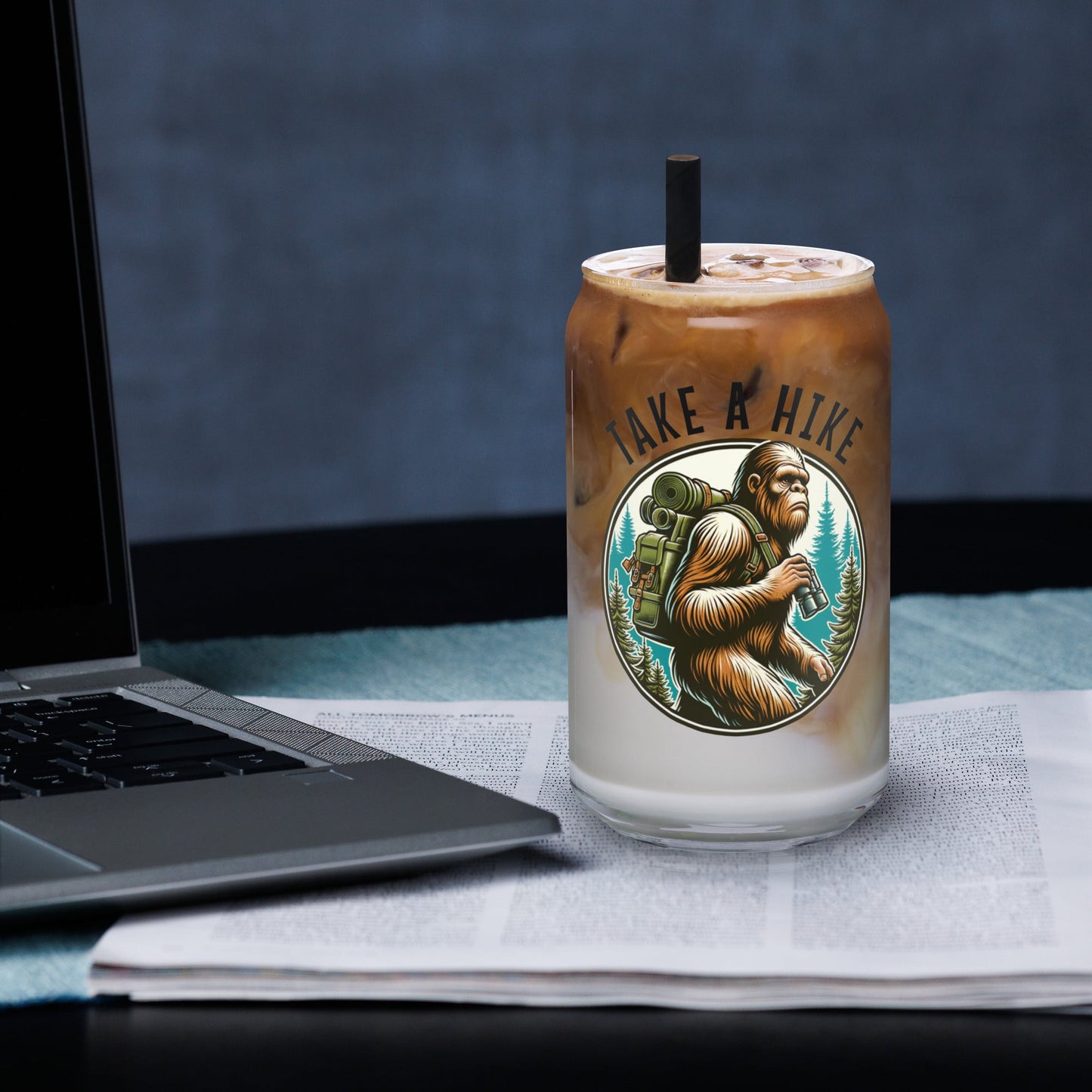 Bigfoot Take A Hike Can - Shaped Glass - Can - Shaped Glass - Discovery Co.