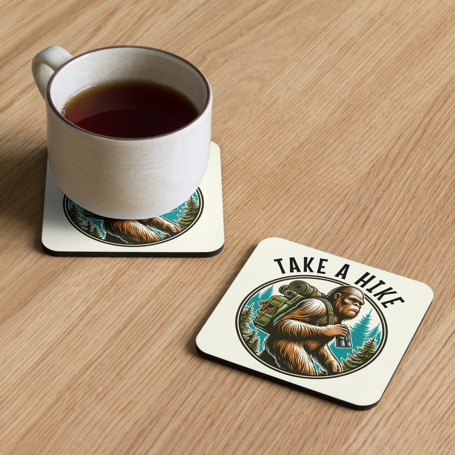 Bigfoot Take A Hike Cork - Back Coaster - Coasters - Discovery Co.