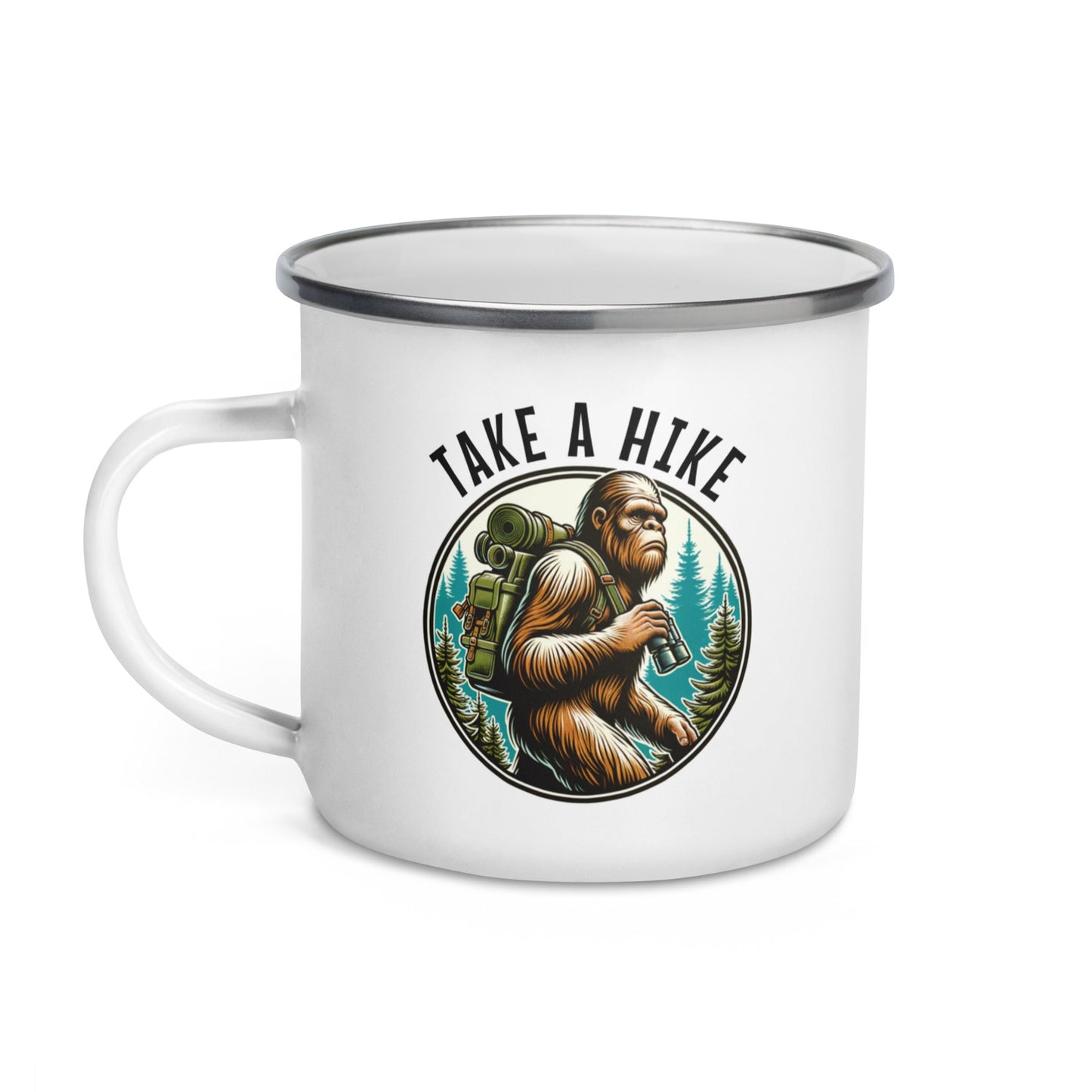 Bigfoot Take A Hike Enamel Mug - Mugs - Discovery Co.
