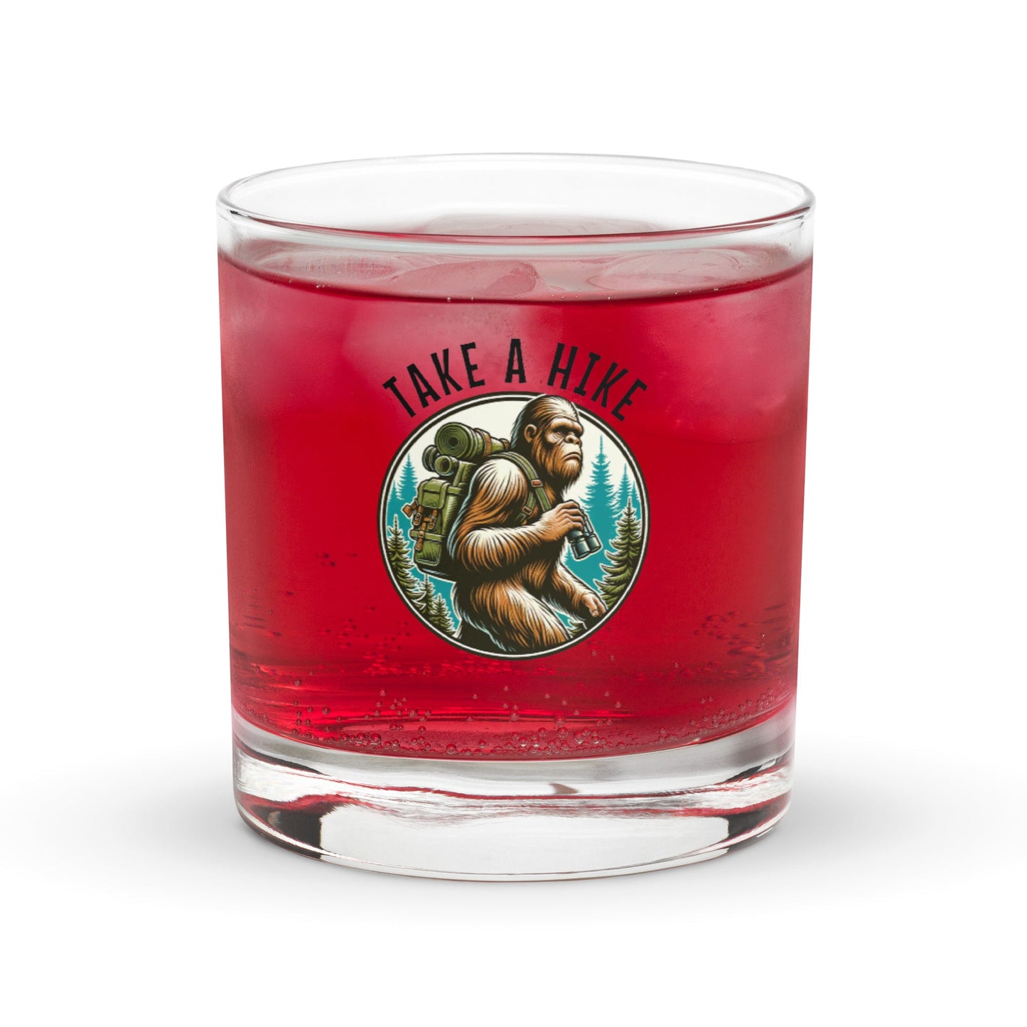 Bigfoot Take A Hike Rocks Glass - Rocks Glass - Discovery Co.