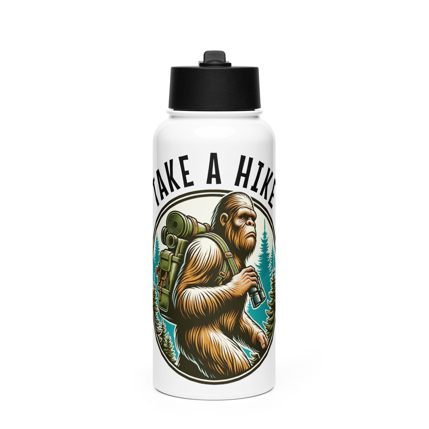 Bigfoot Take A Hike Stainless Steel Water Bottle With Straw Lid - Stainless Steel Water Bottle With Straw Lid - Discovery Co.