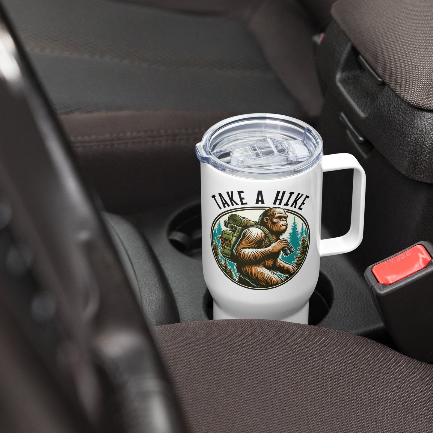 Bigfoot Take A Hike Travel Mug With Handle (25 oz and 40 oz) - Travel Mug - Discovery Co.