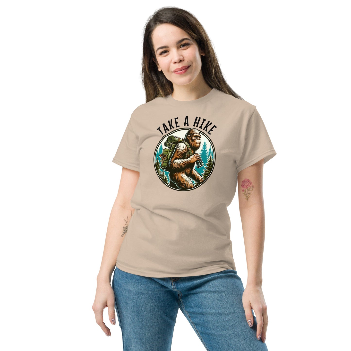 Bigfoot Take A Hike Women's (Unisex) Classic Tee - Women's Shirts - Discovery Co.